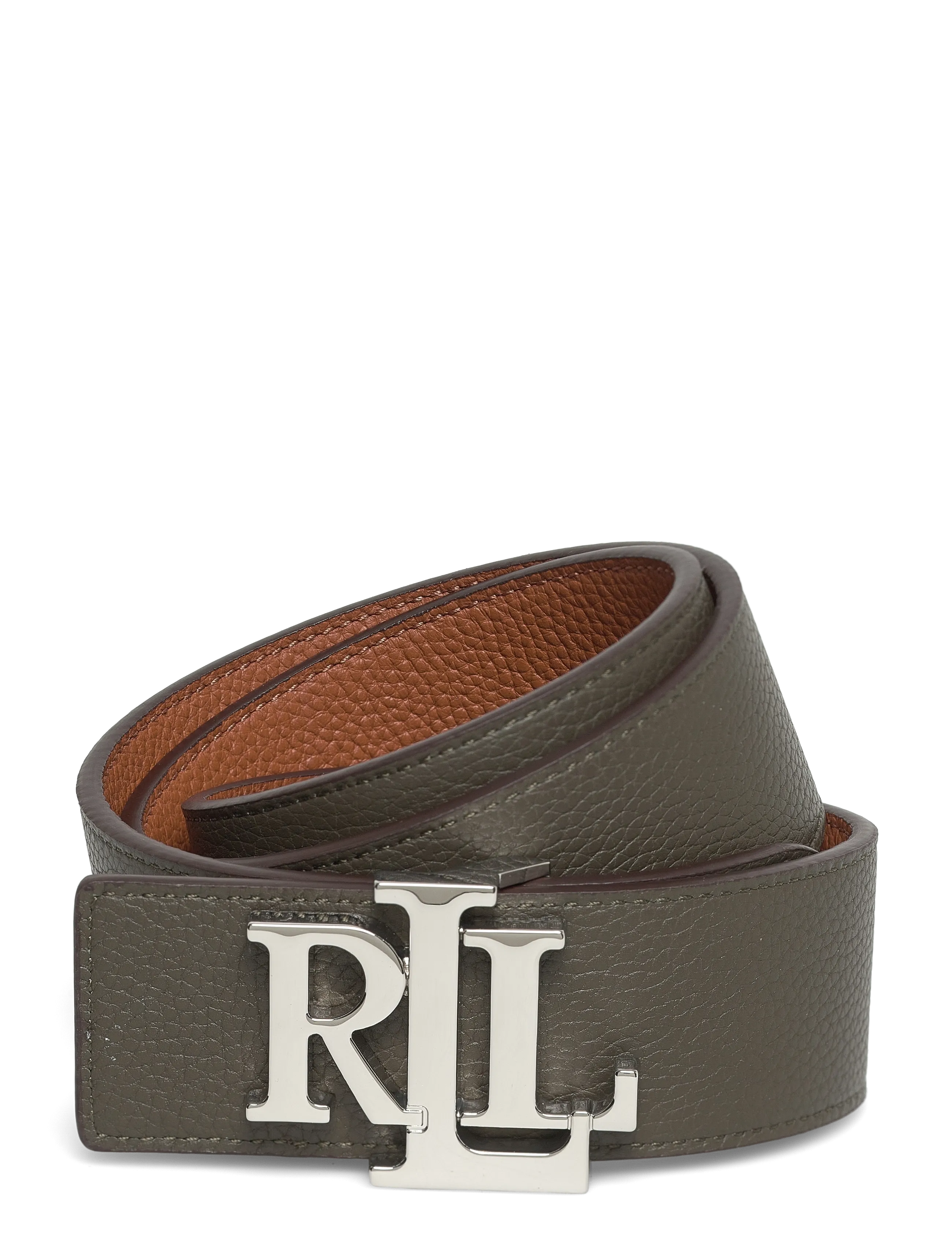 Lauren Ralph Lauren - FL GRN PB/FL GRN PB-REV LRL 40-BLT- - læderbælter - lauren tan/dark o - 2