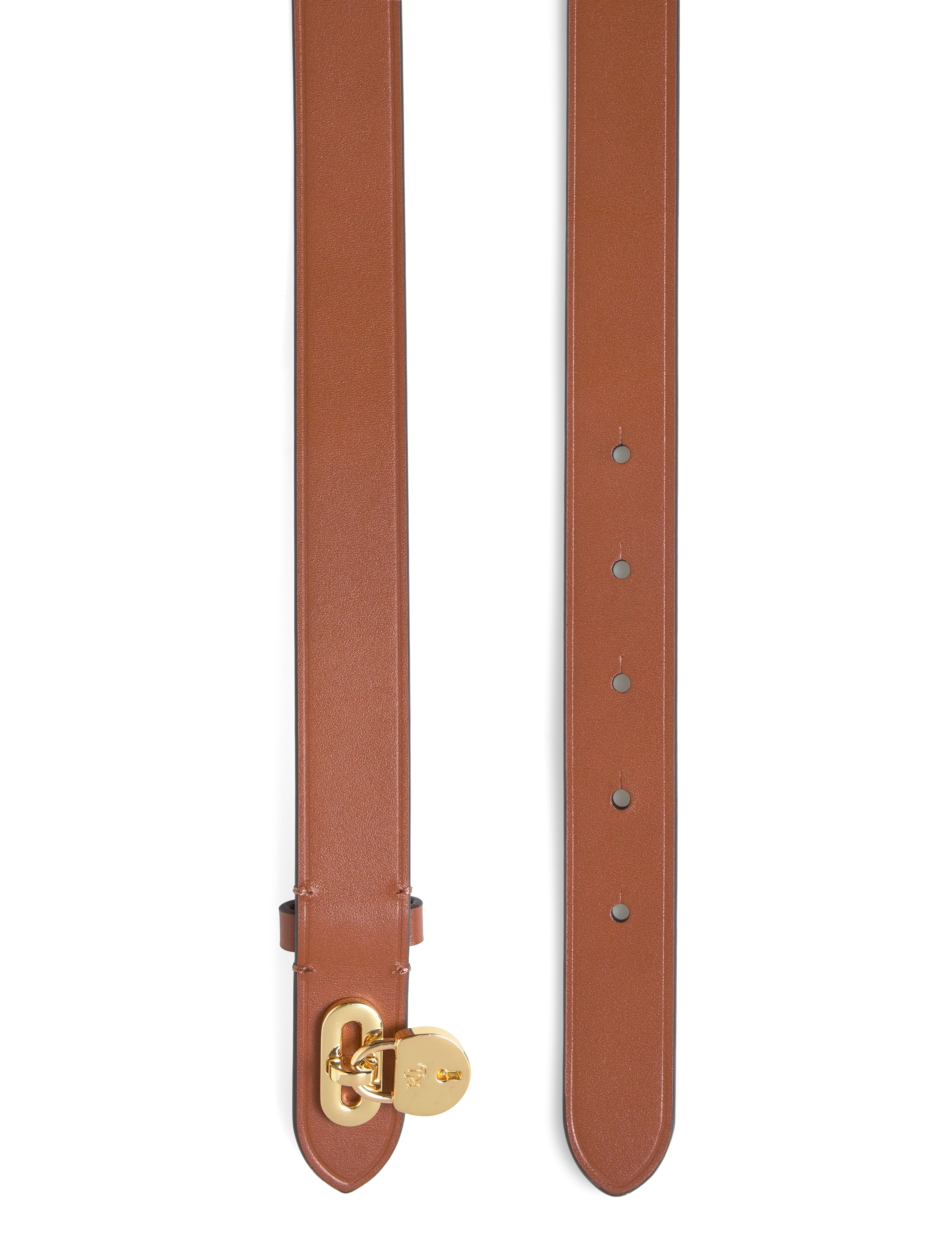 Lauren Ralph Lauren - Padlock Leather Belt - læderbælter - lauren tan - 1