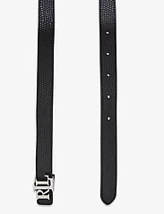Lauren Ralph Lauren - Logo Reversible Embossed Skinny Belt - confirmation - black/black - 1