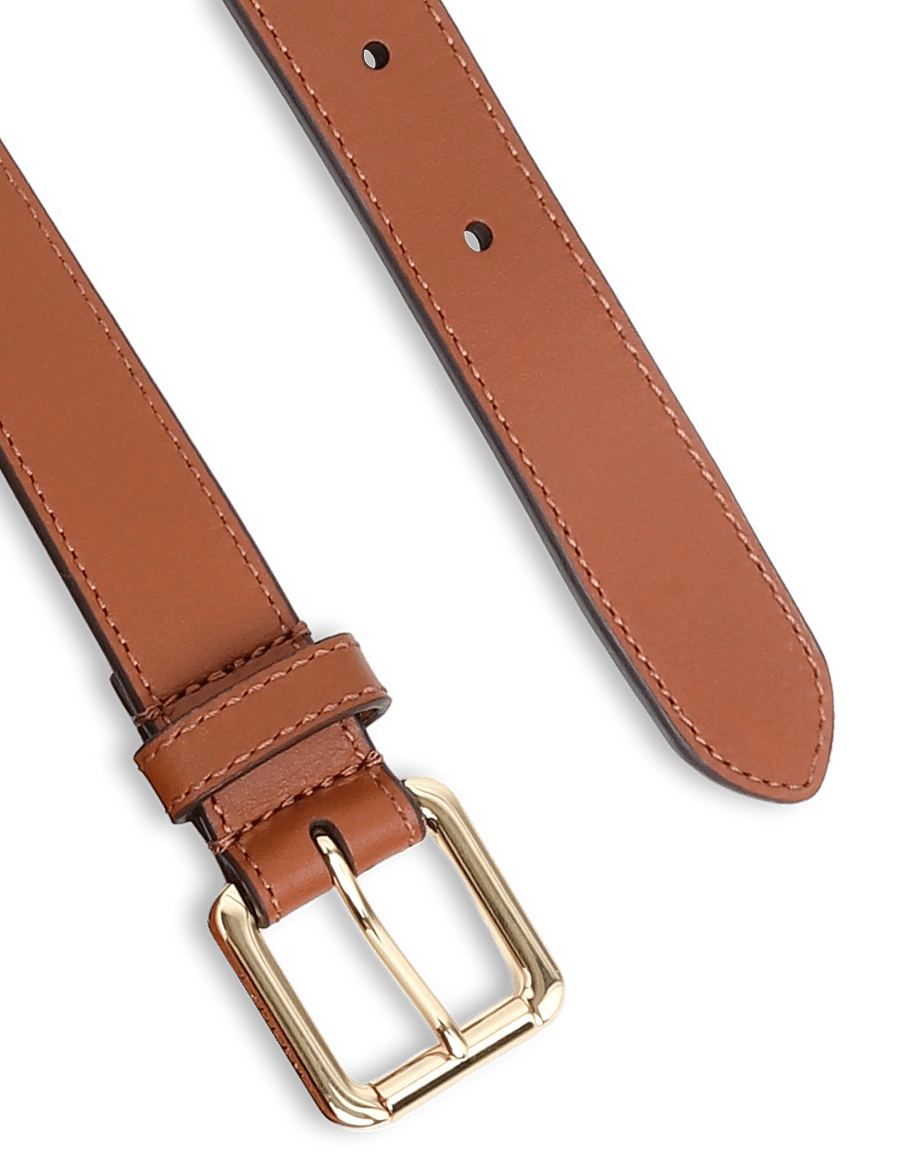 Lauren Ralph Lauren - NATURAL SMTH LEATHR-DBL STCK BLT-BL - ledergürtel - lauren tan/pb - 1
