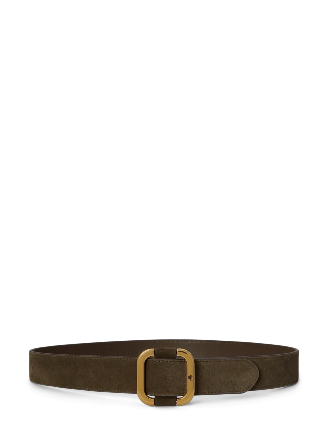Lauren Ralph Slide-Buckle Suede Belt, M, Belts, Khakigrün - Casual Frauen