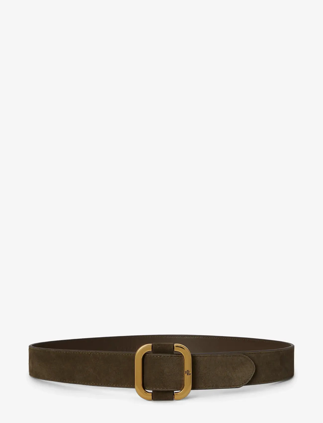 Lauren Ralph Lauren - Slide-Buckle Suede Belt - nahkavyöt - botanic green - 0