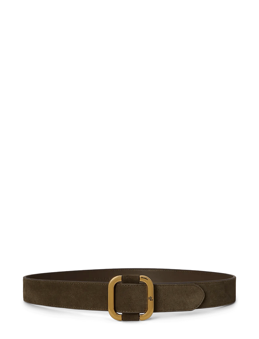 Lauren Ralph Lauren - Slide-Buckle Suede Belt - ledergürtel - botanic green - 0