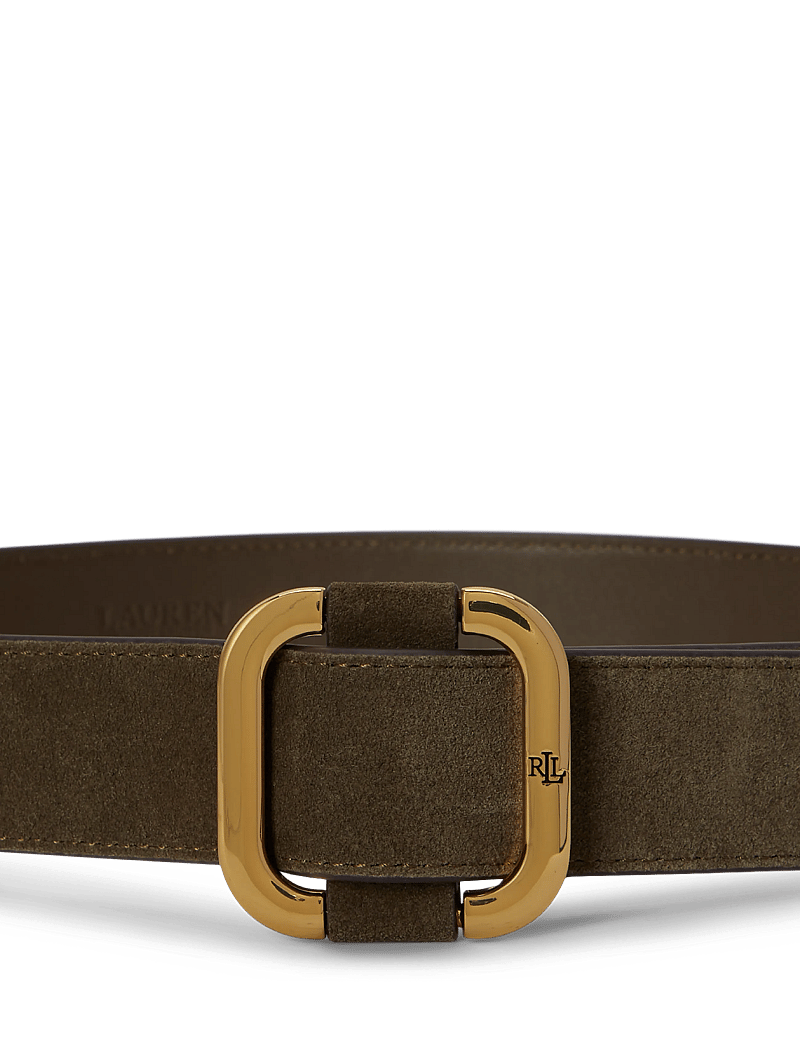 Lauren Ralph Lauren - Slide-Buckle Suede Belt - läderskärp - botanic green - 1