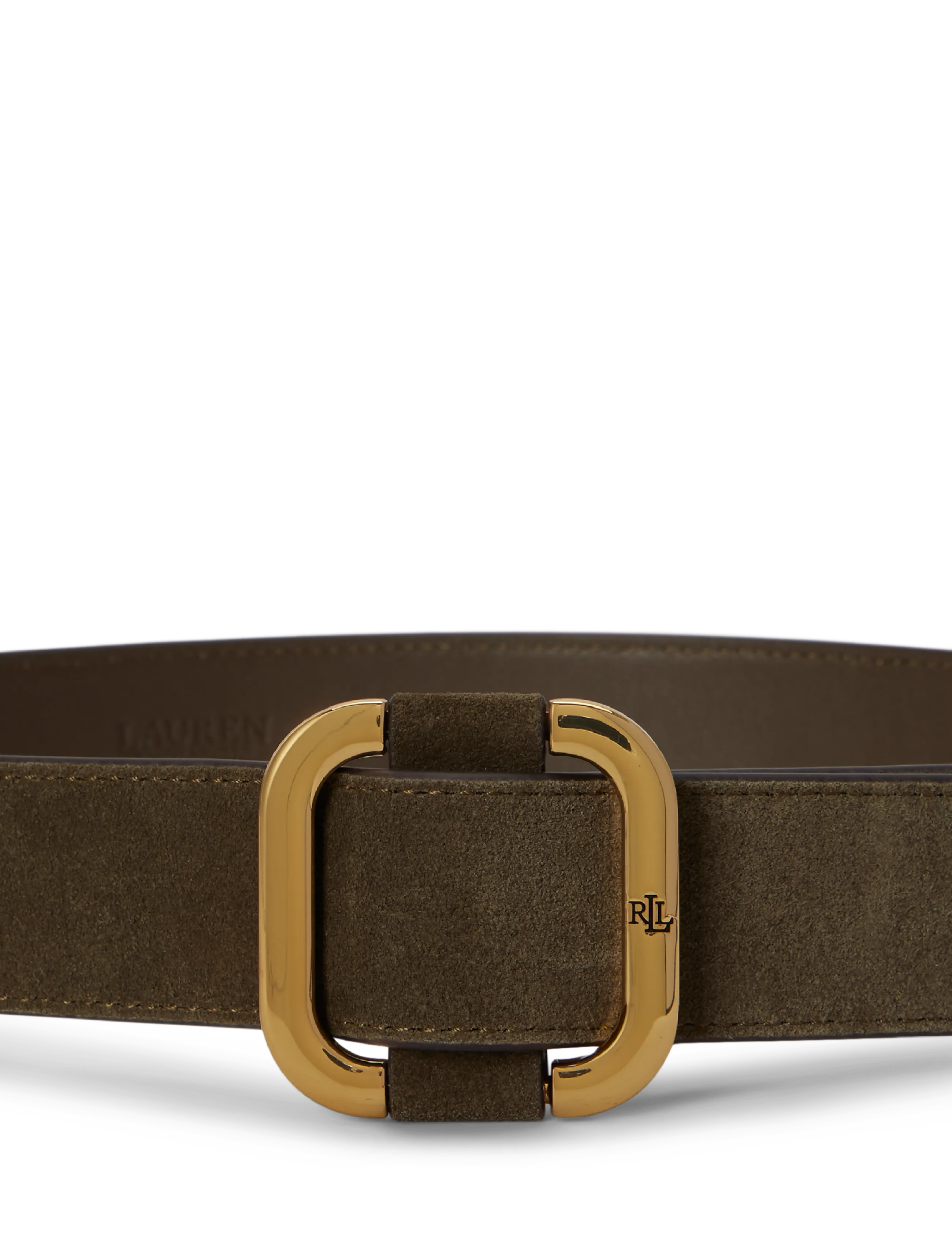 Lauren Ralph Lauren - Slide-Buckle Suede Belt - ledergürtel - botanic green - 1