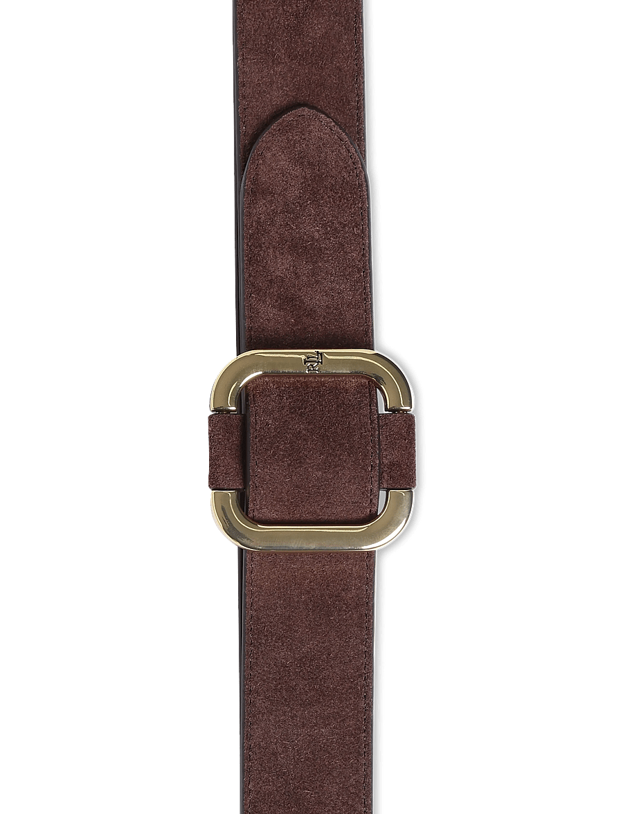 Lauren Ralph Lauren - Slide-Buckle Suede Belt - läderskärp - chestnut brown - 2