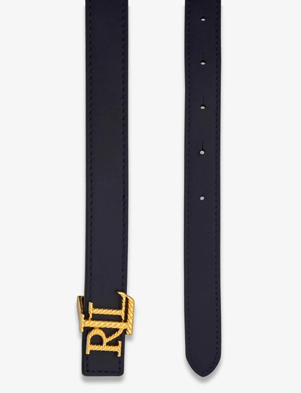 ベルト LAUREN RALPH LAUREN Woman Belt Navy 412959135 400 Lauren Ralph Lauren Logo Reversible Embossed Skinny Belt