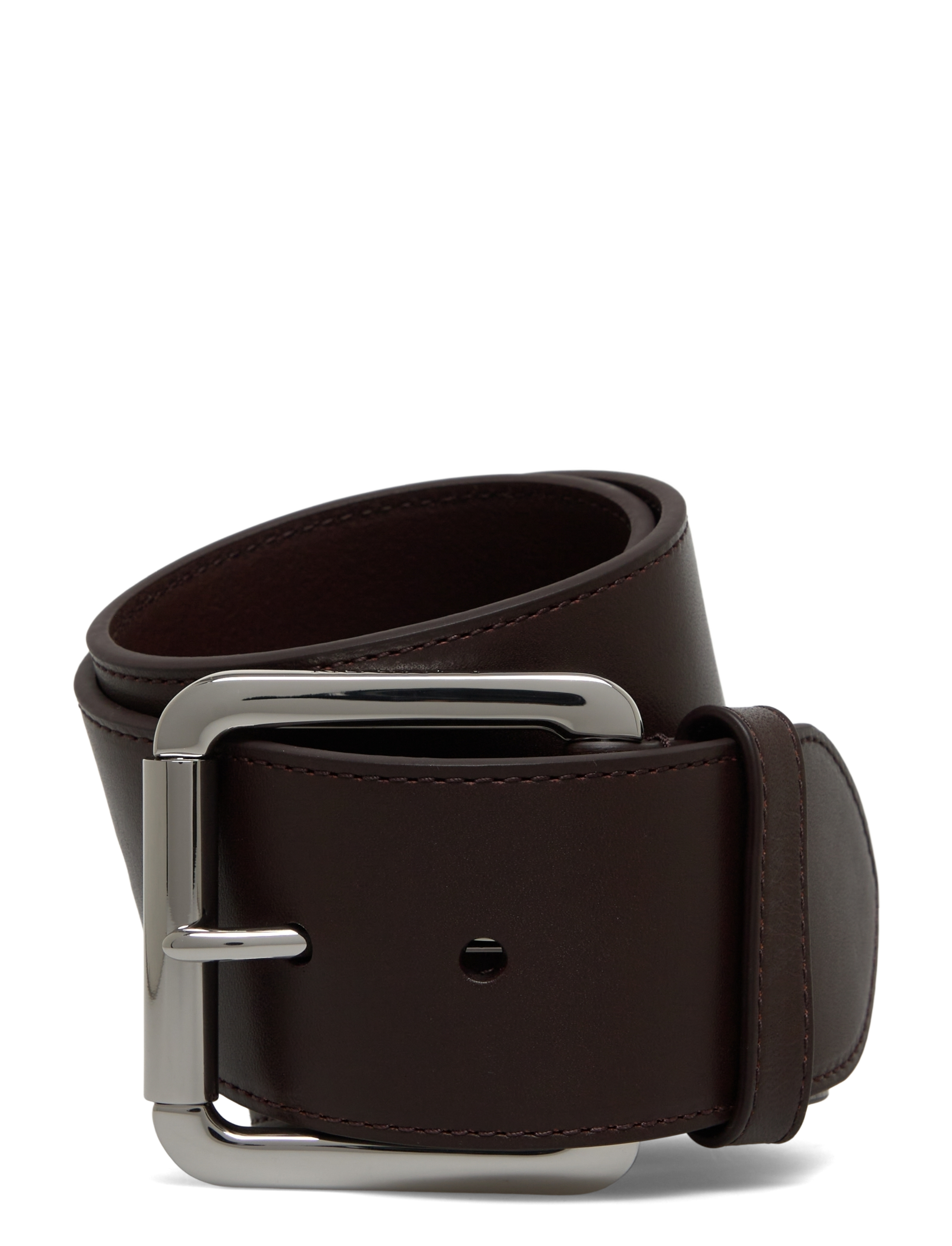 Lauren Ralph Lauren Vachetta Leather Wide Belt - Accessoires - DARK HICKORY / brown