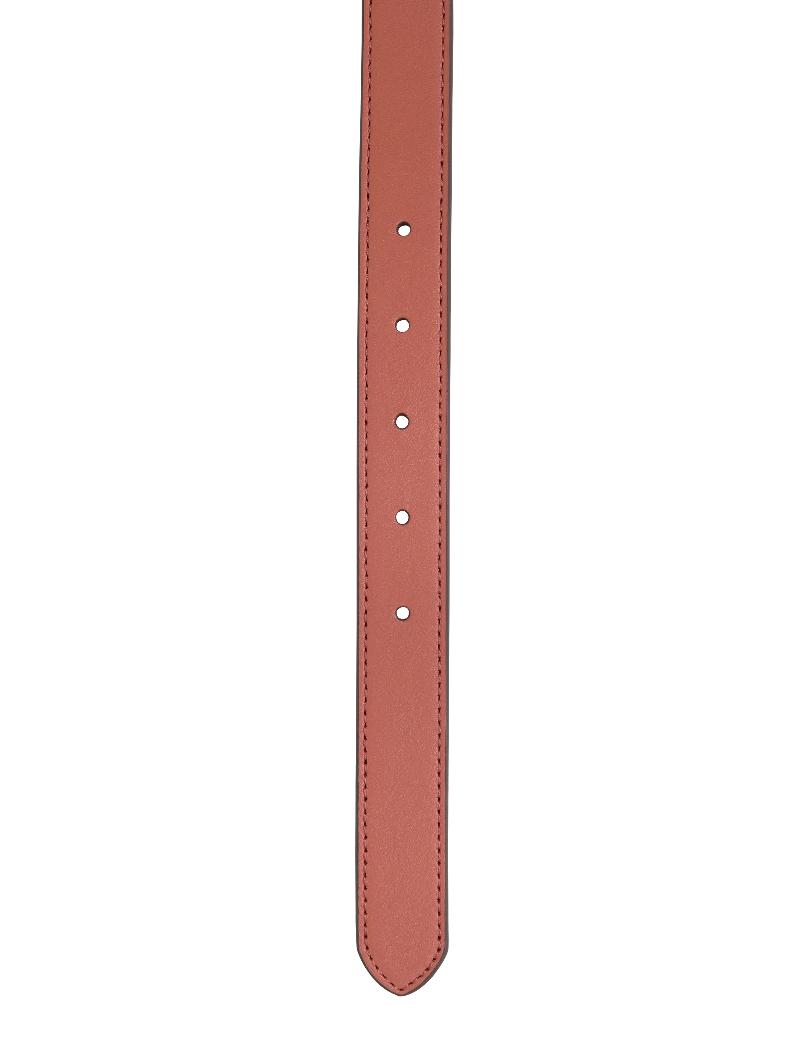 Lauren Ralph Lauren - Logo-Keeper Leather Skinny Belt - læderbælter - red terracotta - 2