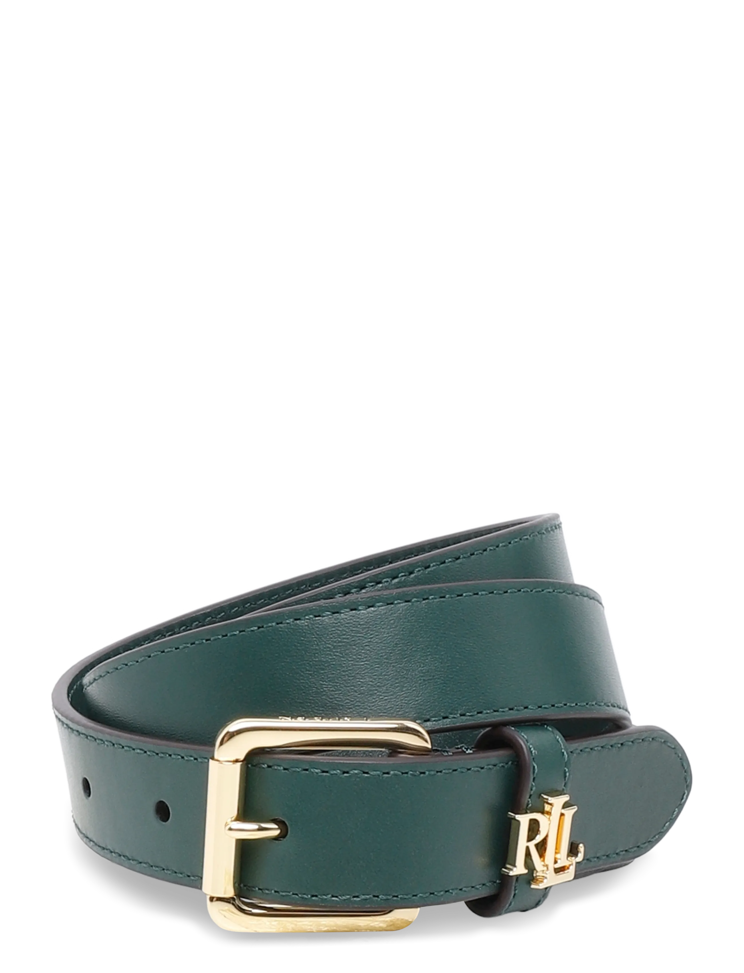 Lauren Ralph Lauren Logo-Keeper Leather Skinny Belt - Neuheiten - SEASON GREEN / green