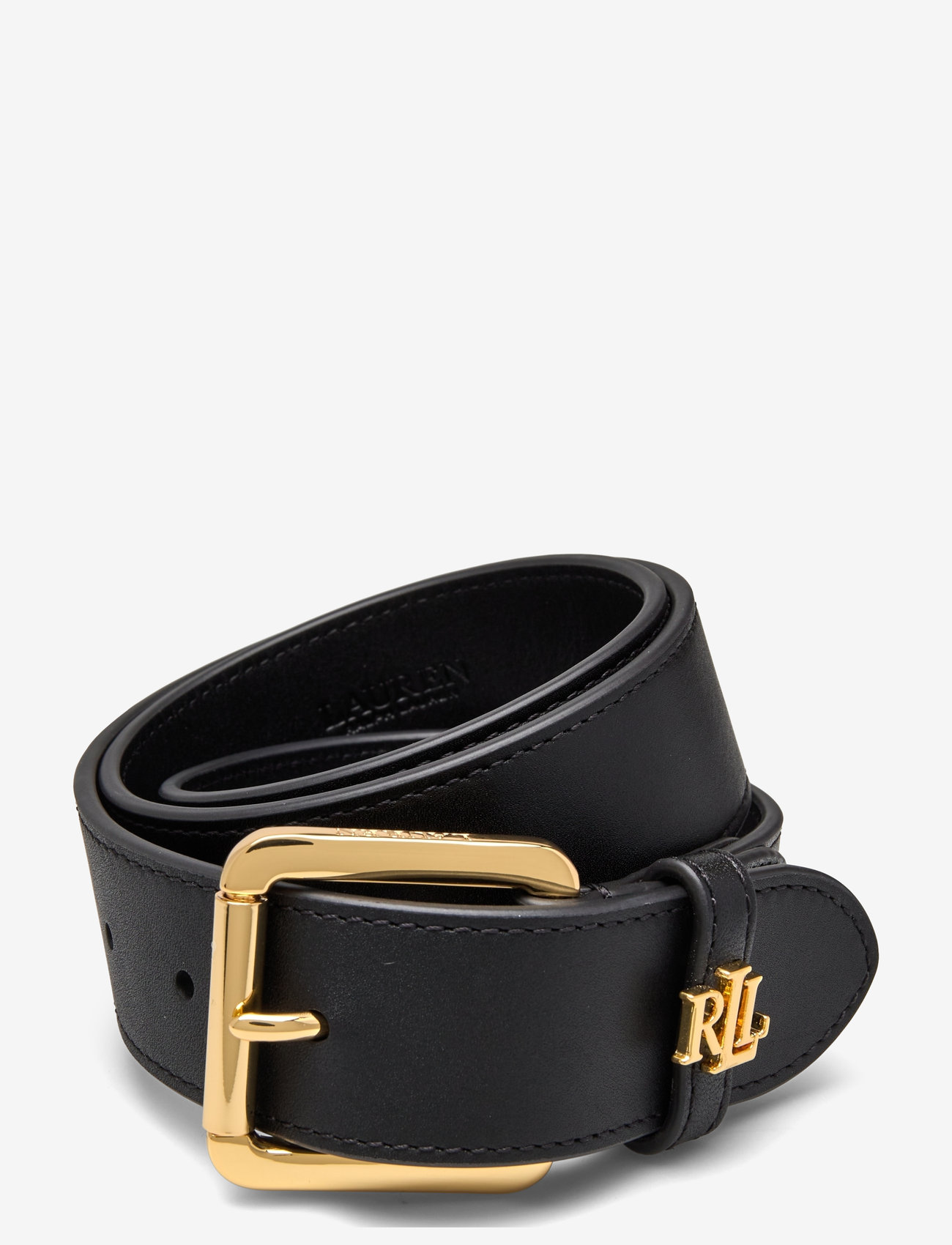 Lauren Ralph Lauren - Logo-Keeper Leather Belt - vardagsskärp - black - 0