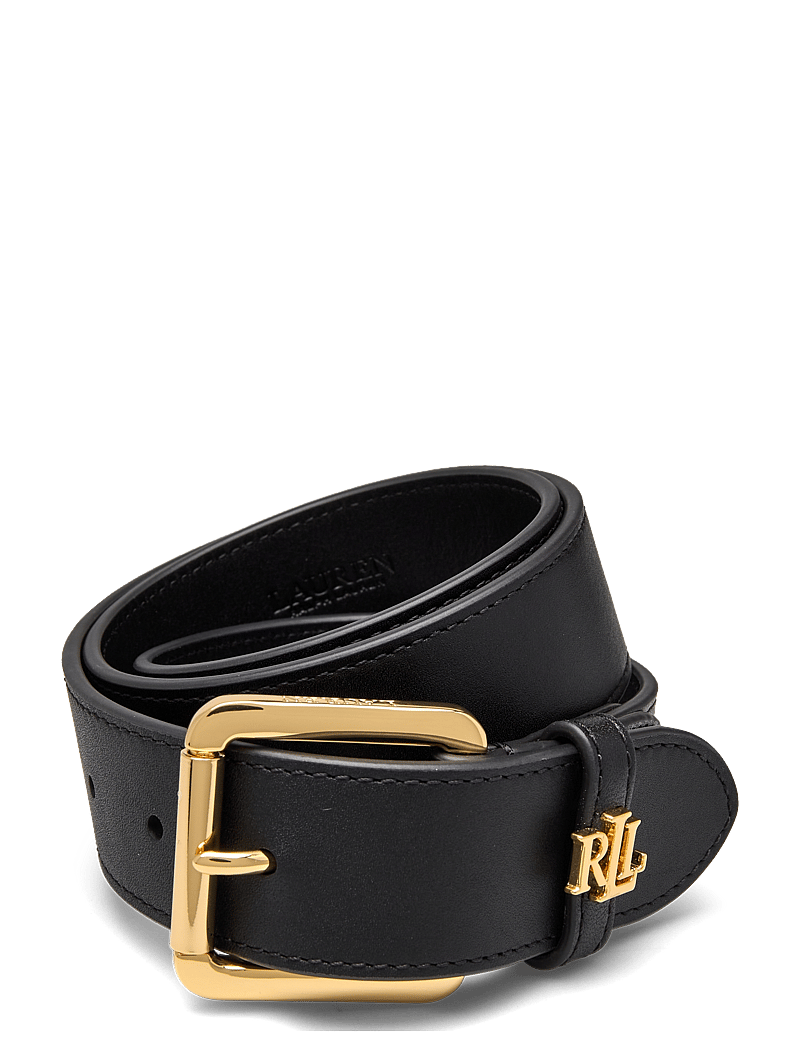 Lauren Ralph Lauren - Logo-Keeper Leather Belt - vardagsskärp - black - 0
