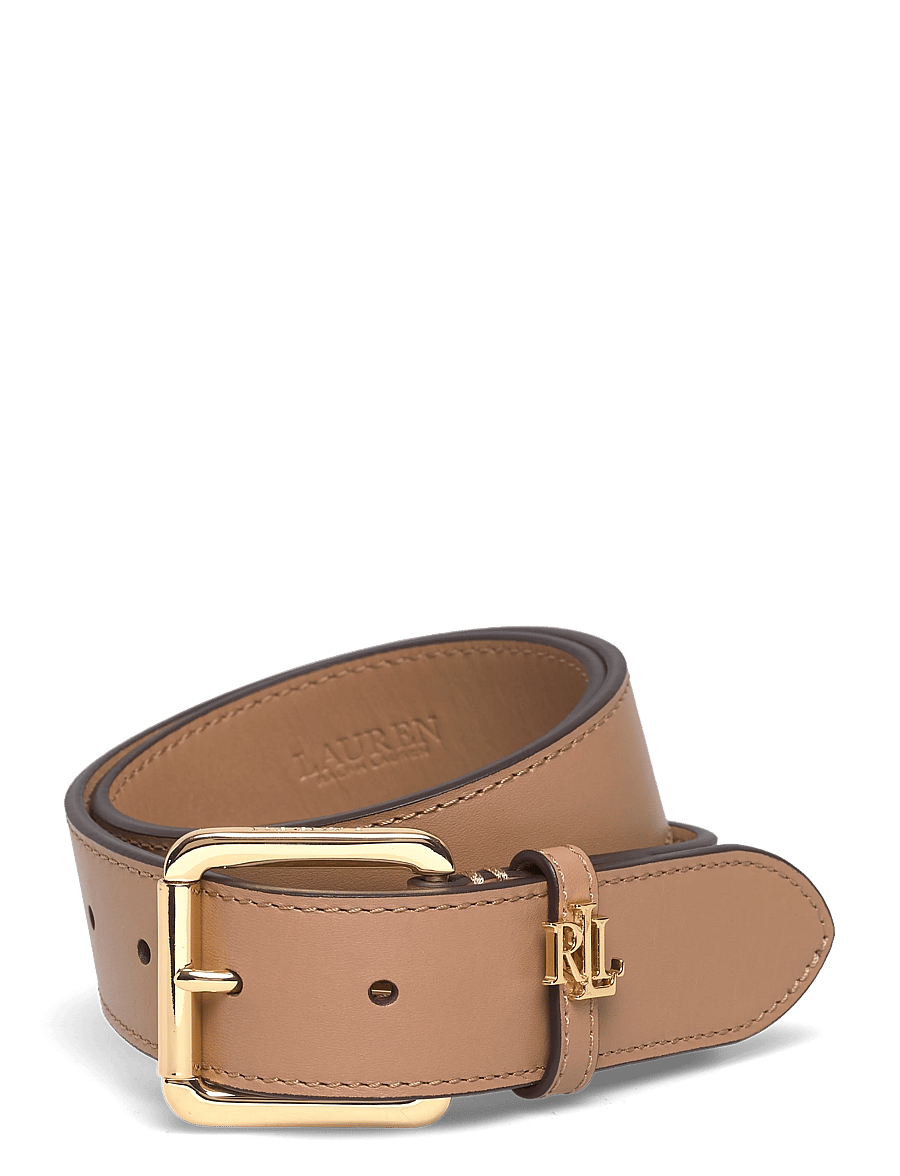 Lauren Ralph Lauren - NATURAL SMTH LEATHR-LOGO KEEPER-BLT - læderbælter - camel - 0