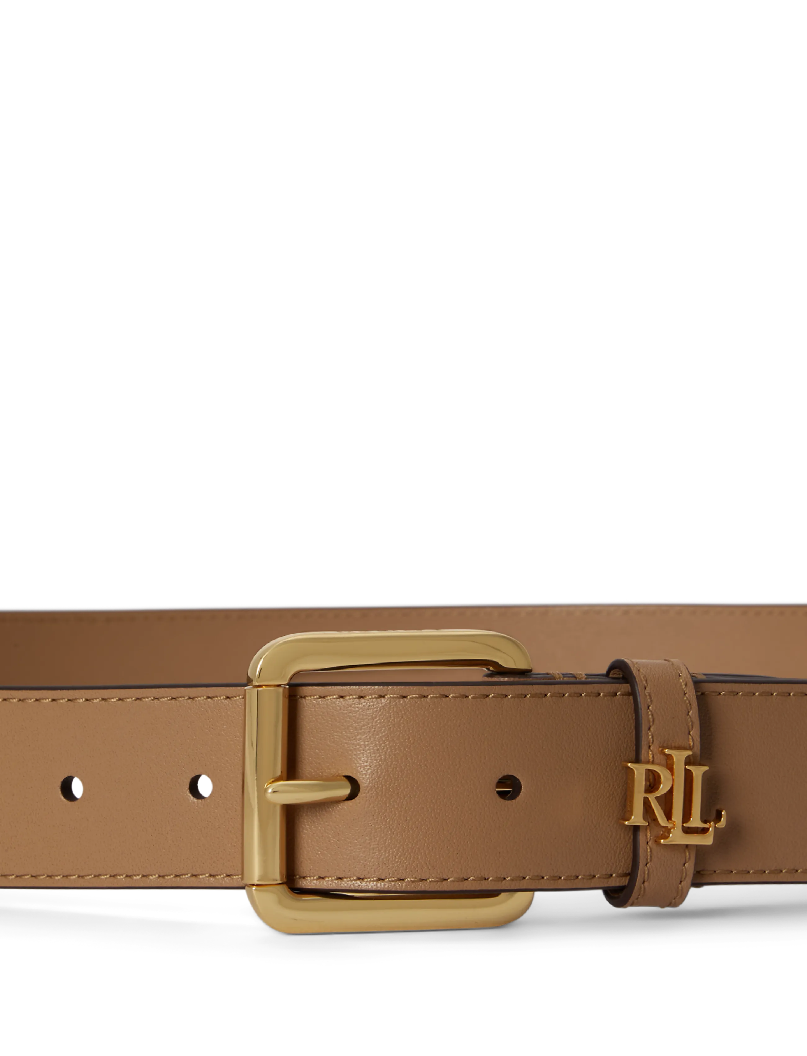 Lauren Ralph Lauren - NATURAL SMTH LEATHR-LOGO KEEPER-BLT - læderbælter - camel - 3