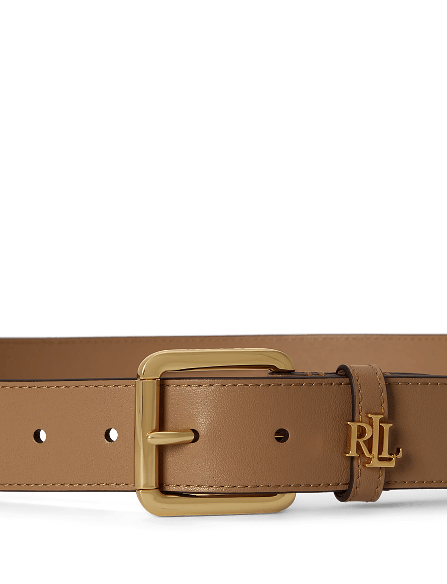 Lauren Ralph Lauren - NATURAL SMTH LEATHR-LOGO KEEPER-BLT - læderbælter - camel - 3
