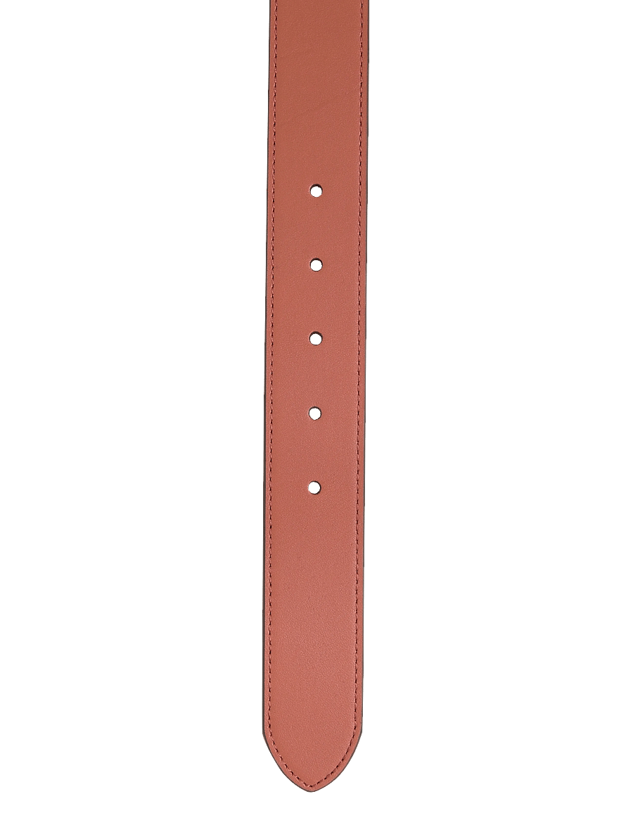 Lauren Ralph Lauren - NATURAL SMTH LEATHR-LOGO KEEPER-BLT - ledergürtel - red terracotta - 2