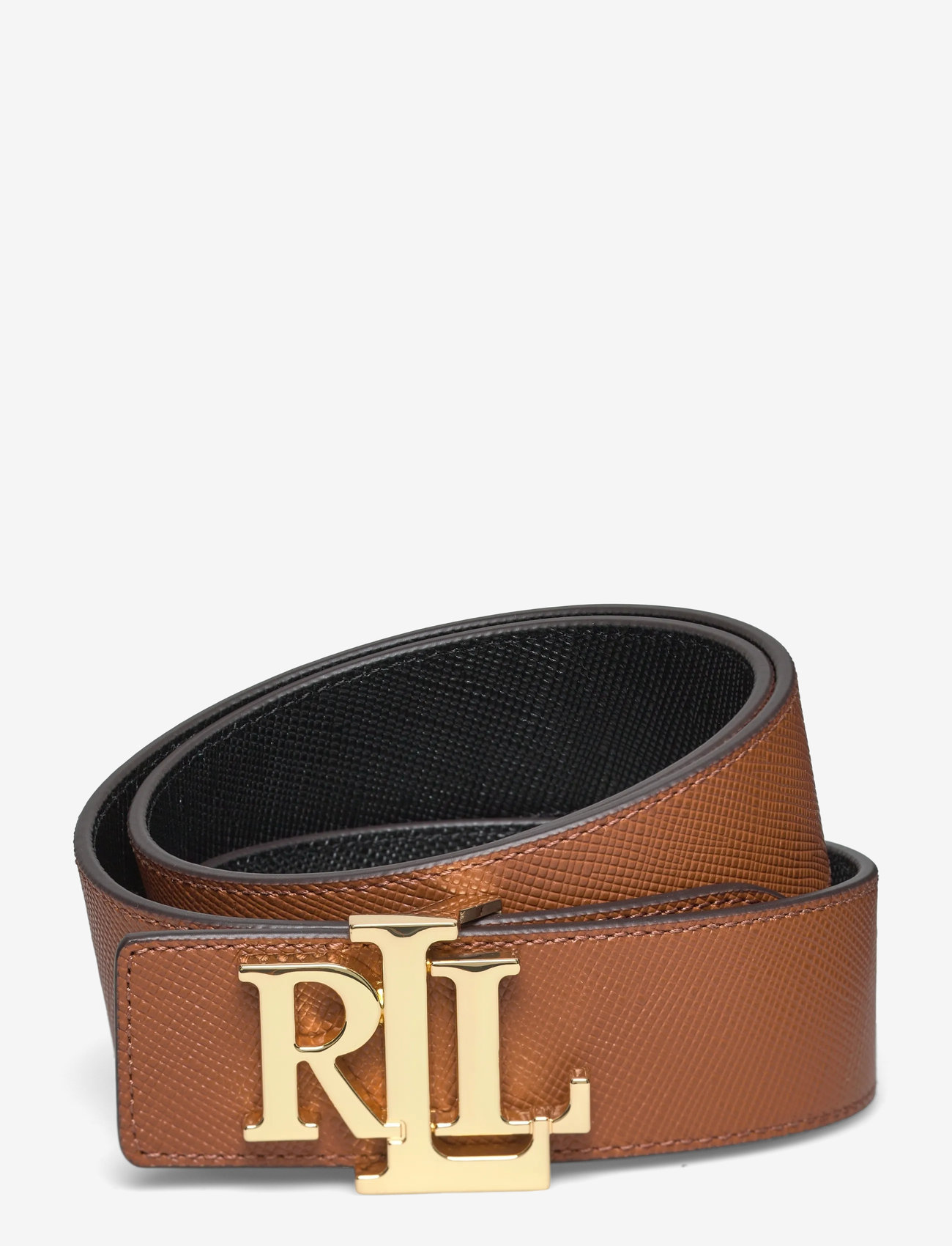 Lauren Ralph Lauren - Logo Reversible Textured Wide Belt - casual bælter - lauren tan/black - 0
