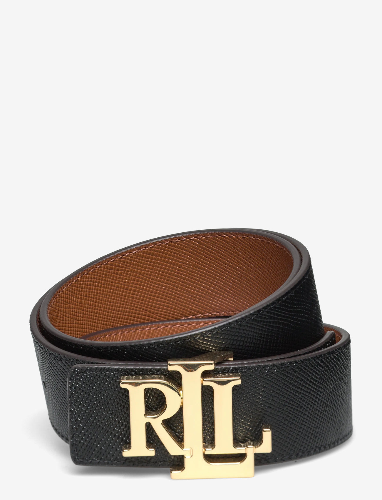 Lauren Ralph Lauren - Logo Reversible Textured Wide Belt - casual bælter - lauren tan/black - 3