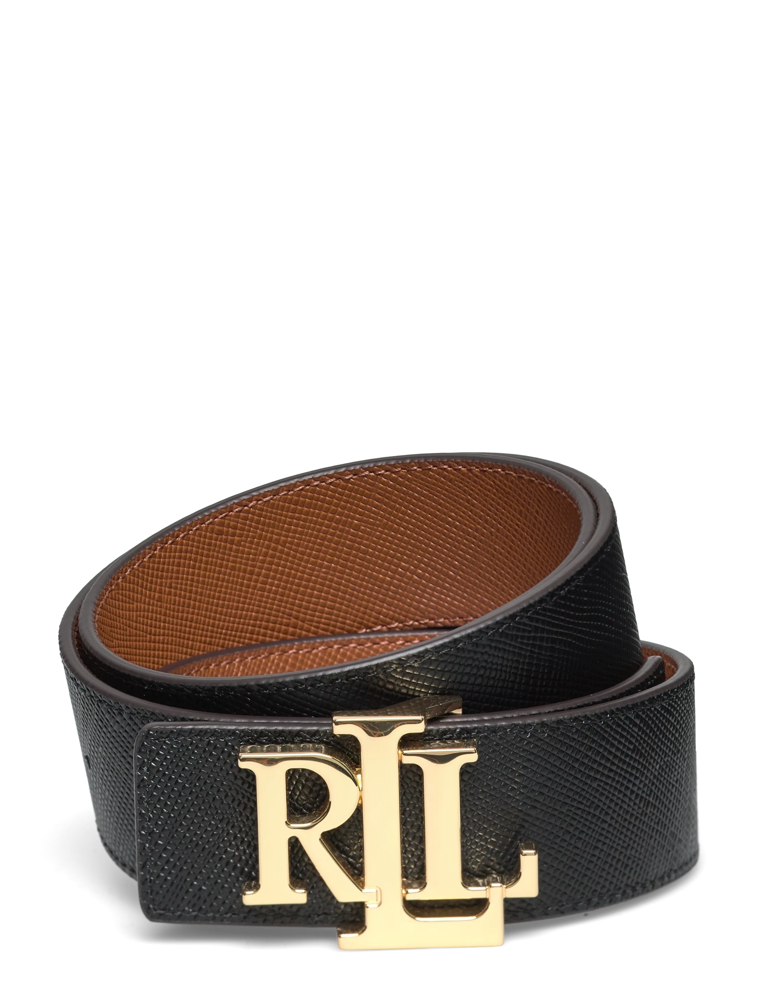 Lauren Ralph Lauren - Logo Reversible Textured Wide Belt - lauren tan/black - 3