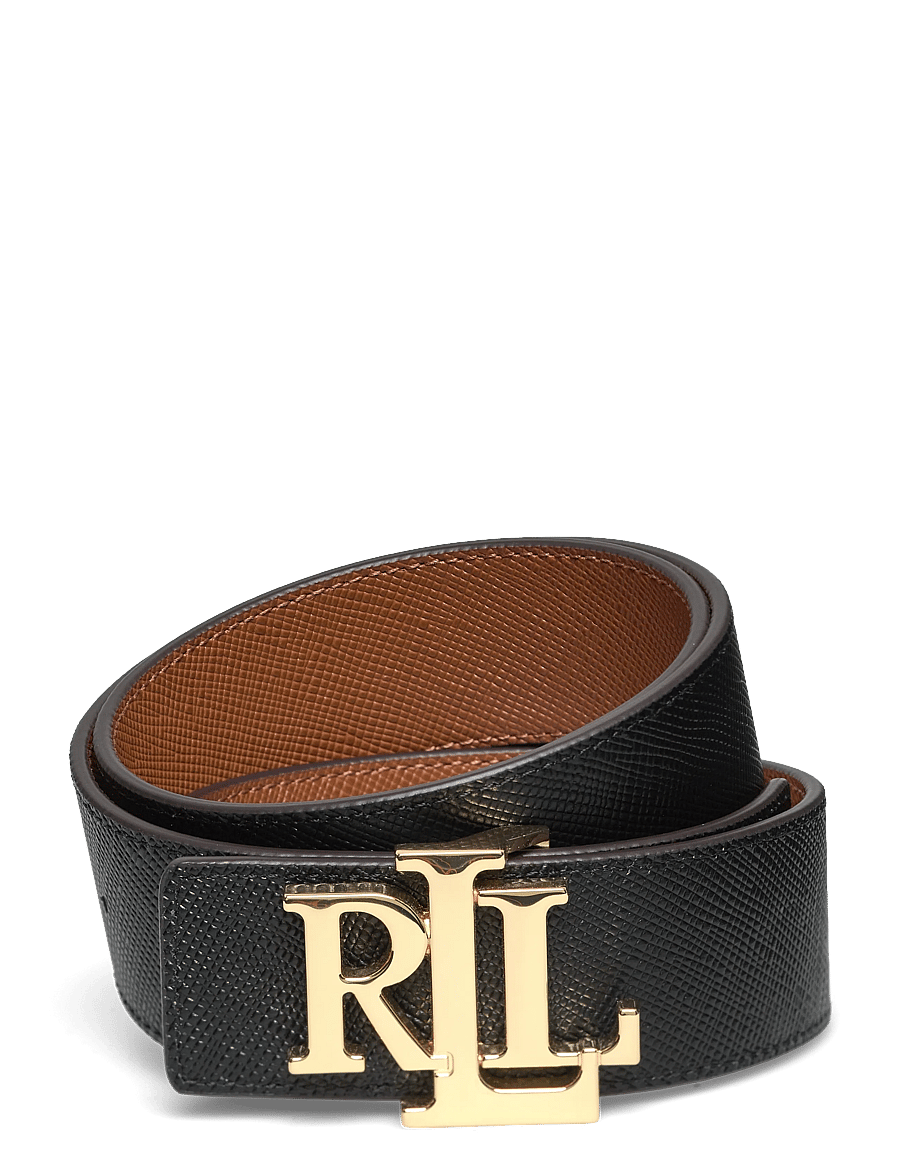 Lauren Ralph Lauren - Logo Reversible Textured Wide Belt - leather belts - lauren tan/black - 3