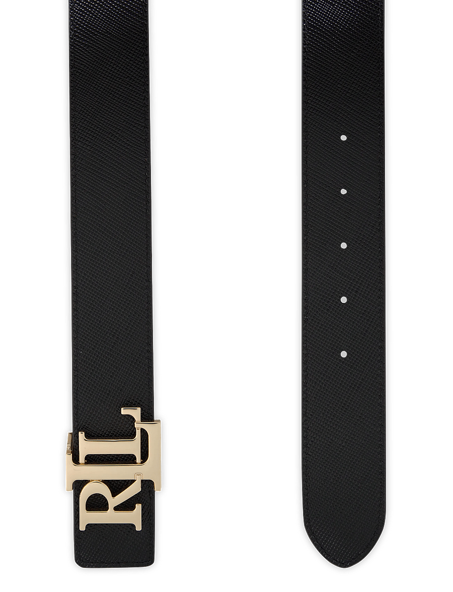 Lauren Ralph Lauren - Logo Reversible Textured Wide Belt - leather belts - lauren tan/black - 4