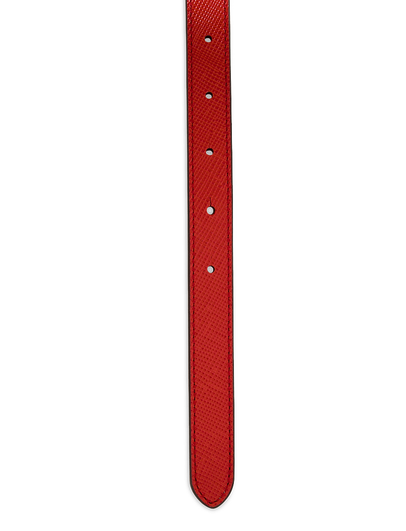 Lauren Ralph Lauren - Logo Reversible Crosshatch Skinny Belt - casual bælter - bright vermillion - 2