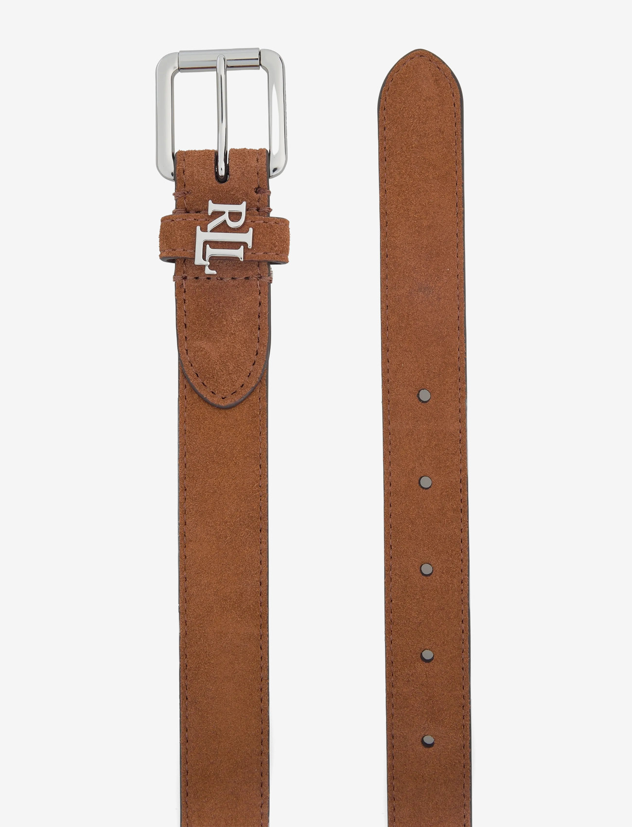 Lauren Ralph Lauren - Logo-Keeper Suede Skinny Belt - casual bælter - lauren tan - 1