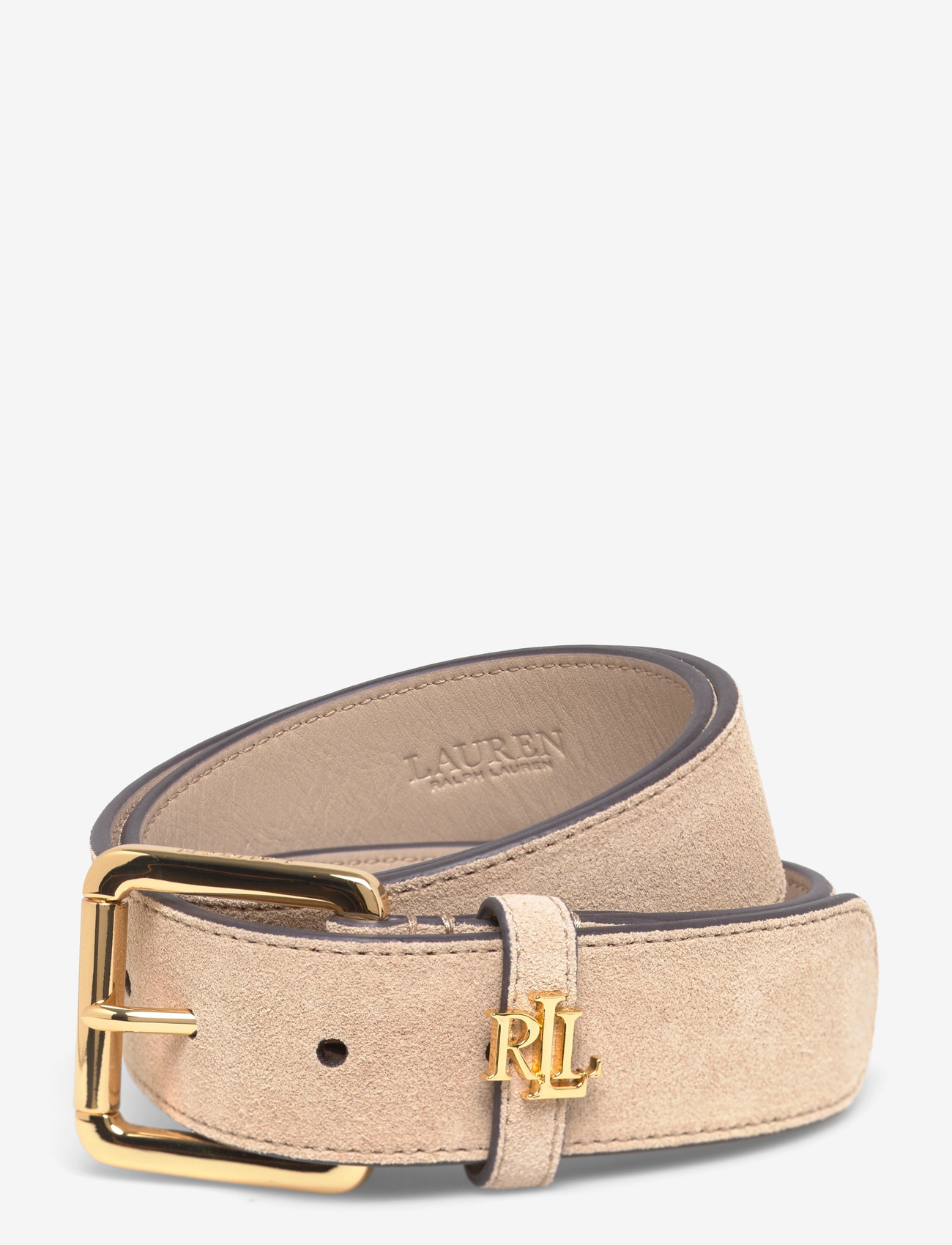 Lauren Ralph Lauren - Logo-Keeper Suede Belt - taillengürtel - birch tan - 0
