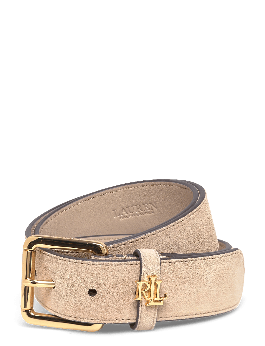 Lauren Ralph Lauren - Logo-Keeper Suede Belt - läderskärp - birch tan - 0