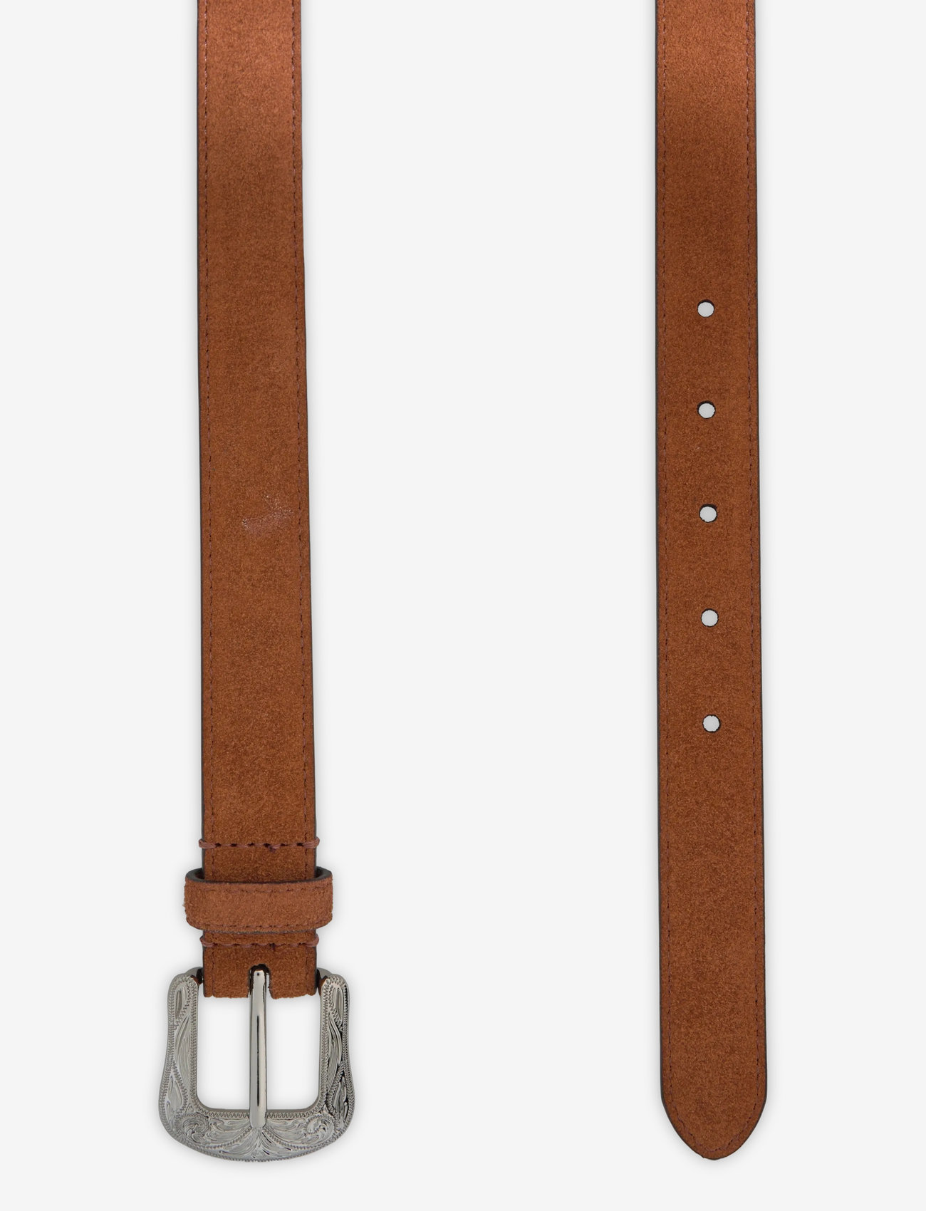 Lauren Ralph Lauren - Tooled-Buckle Leather Belt - nahkavyöt - lauren tan - 1