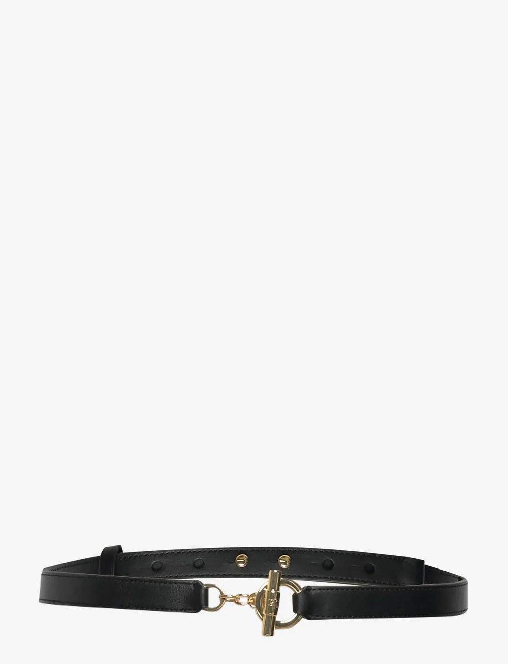 Lauren Ralph Lauren - Leather Toggle Skinny Belt - midjeskärp - black - 0
