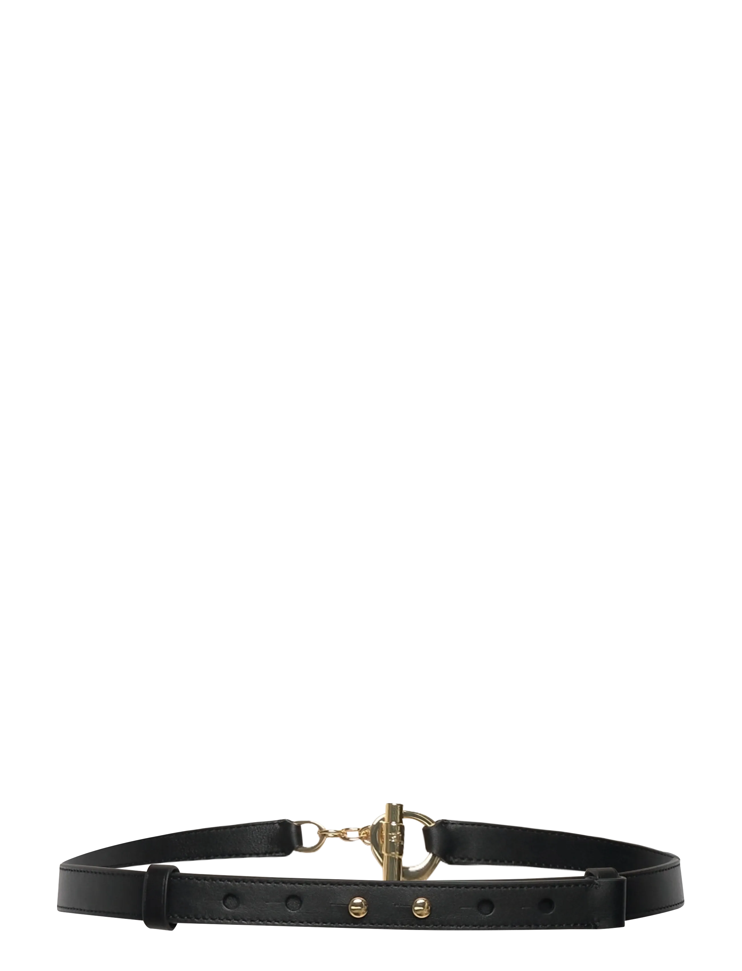 Lauren Ralph Lauren - Leather Toggle Skinny Belt - læderbælter - black - 1
