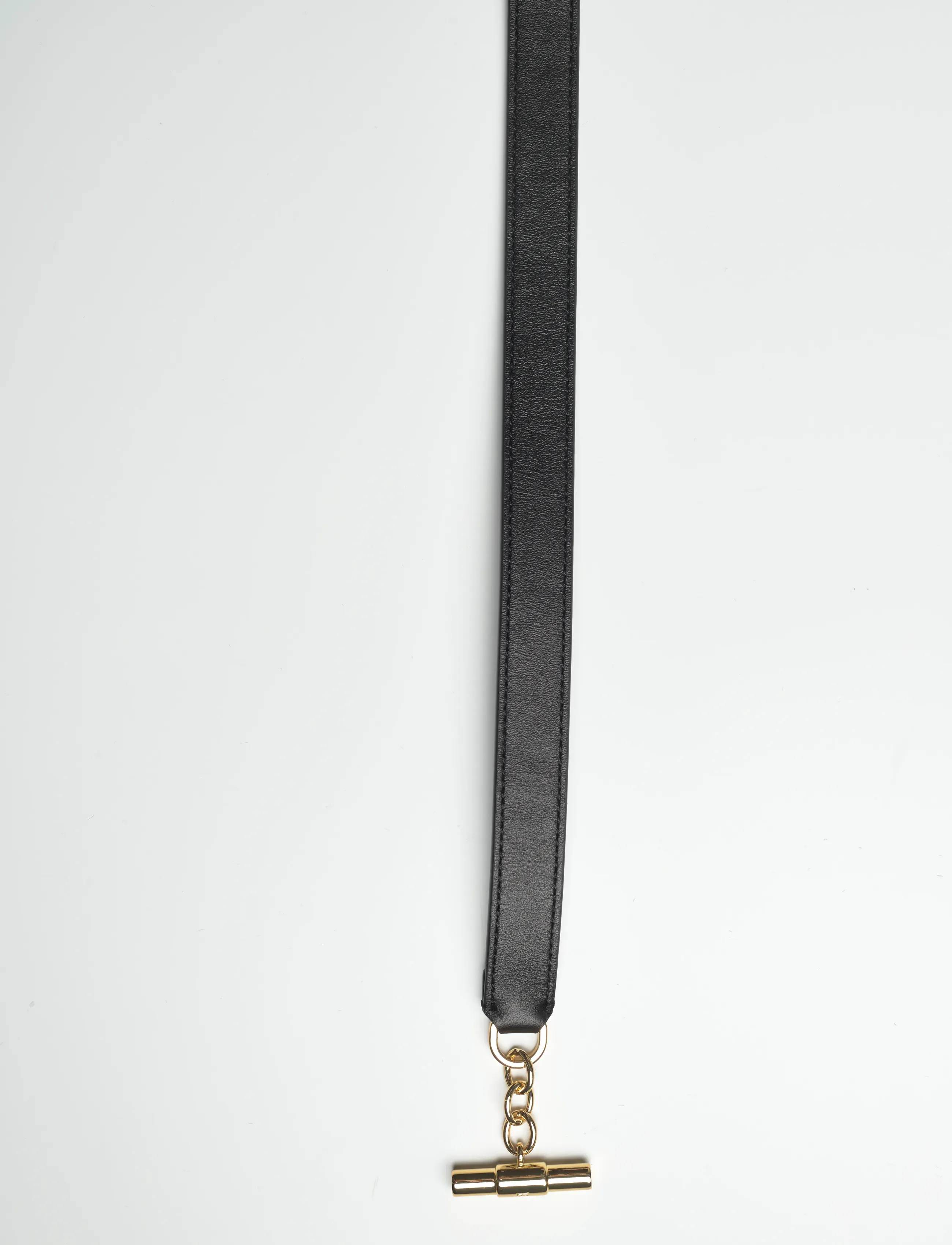 Lauren Ralph Lauren - Leather Toggle Skinny Belt - læderbælter - black - 3