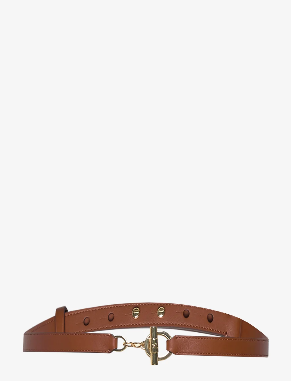 Lauren Ralph Lauren - Leather Toggle Skinny Belt - bælter til taljen - lauren tan - 0
