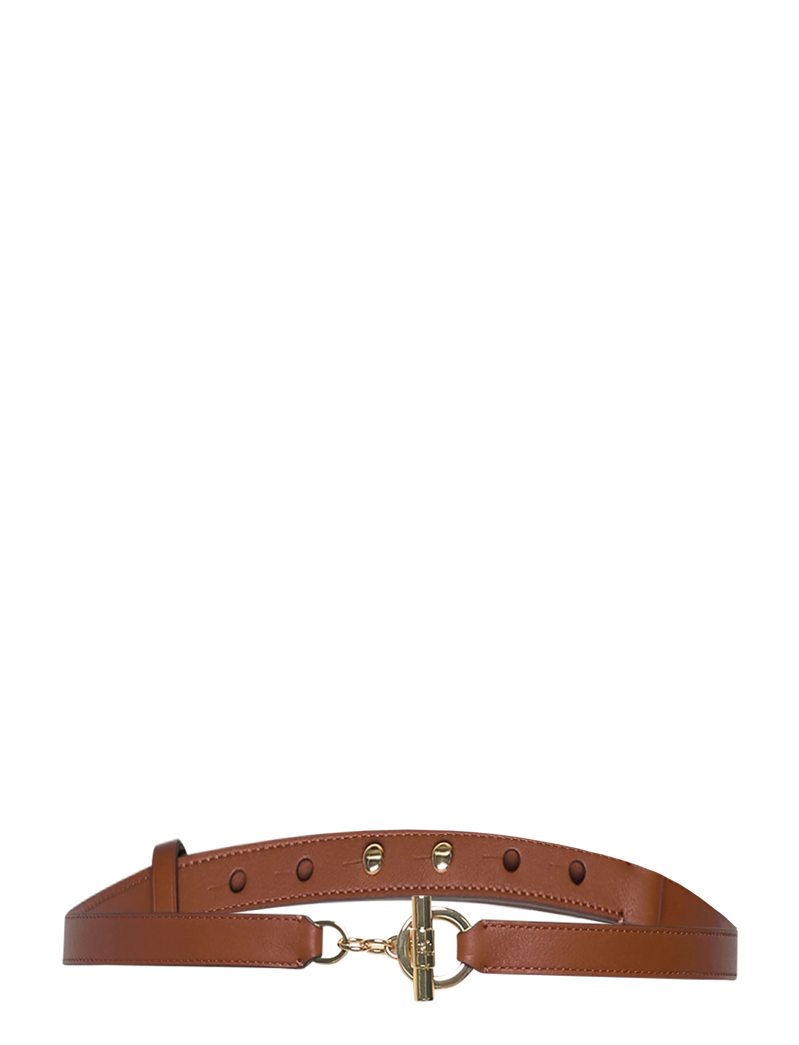 Lauren Ralph Lauren Leather Toggle Skinny Belt - Taillengürtel - LAUREN TAN / brown