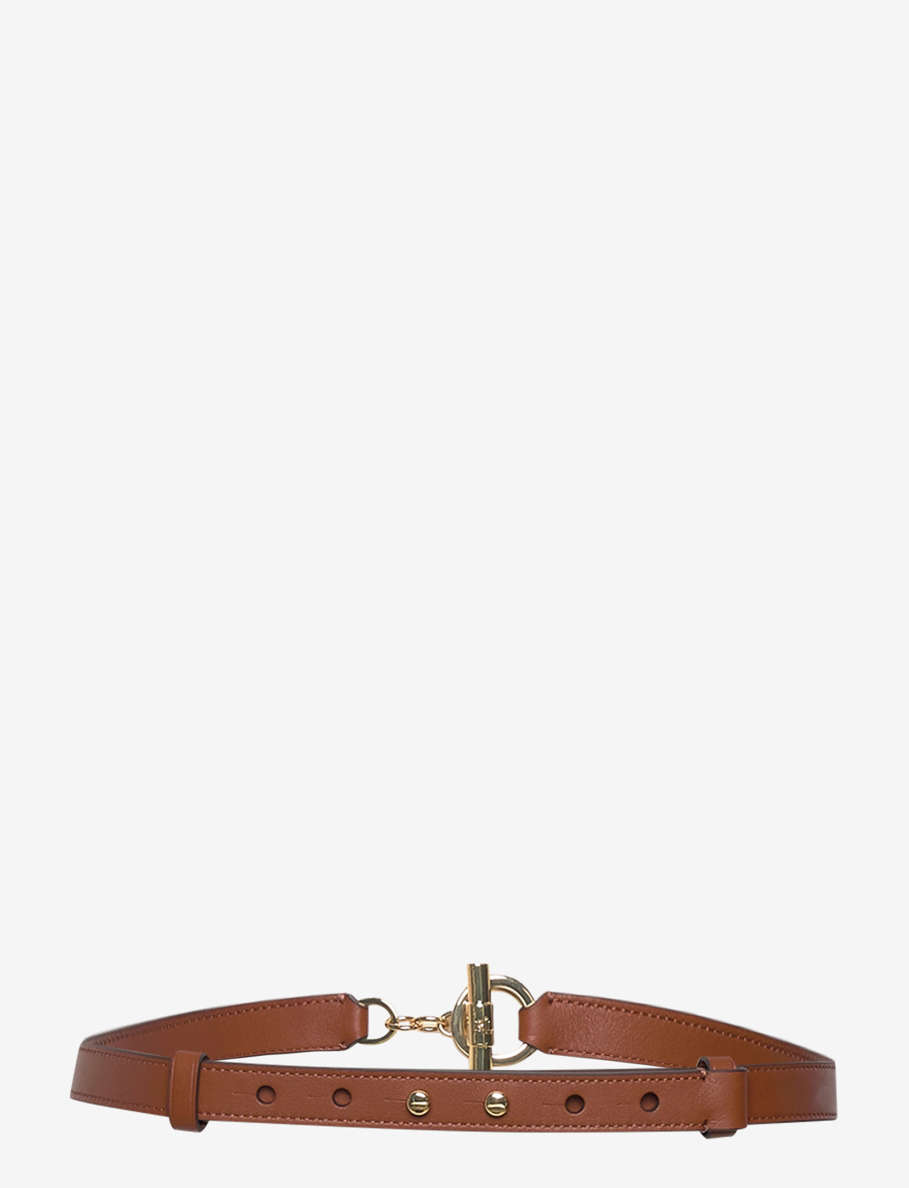 Lauren Ralph Lauren - Leather Toggle Skinny Belt - midjeskärp - lauren tan - 1