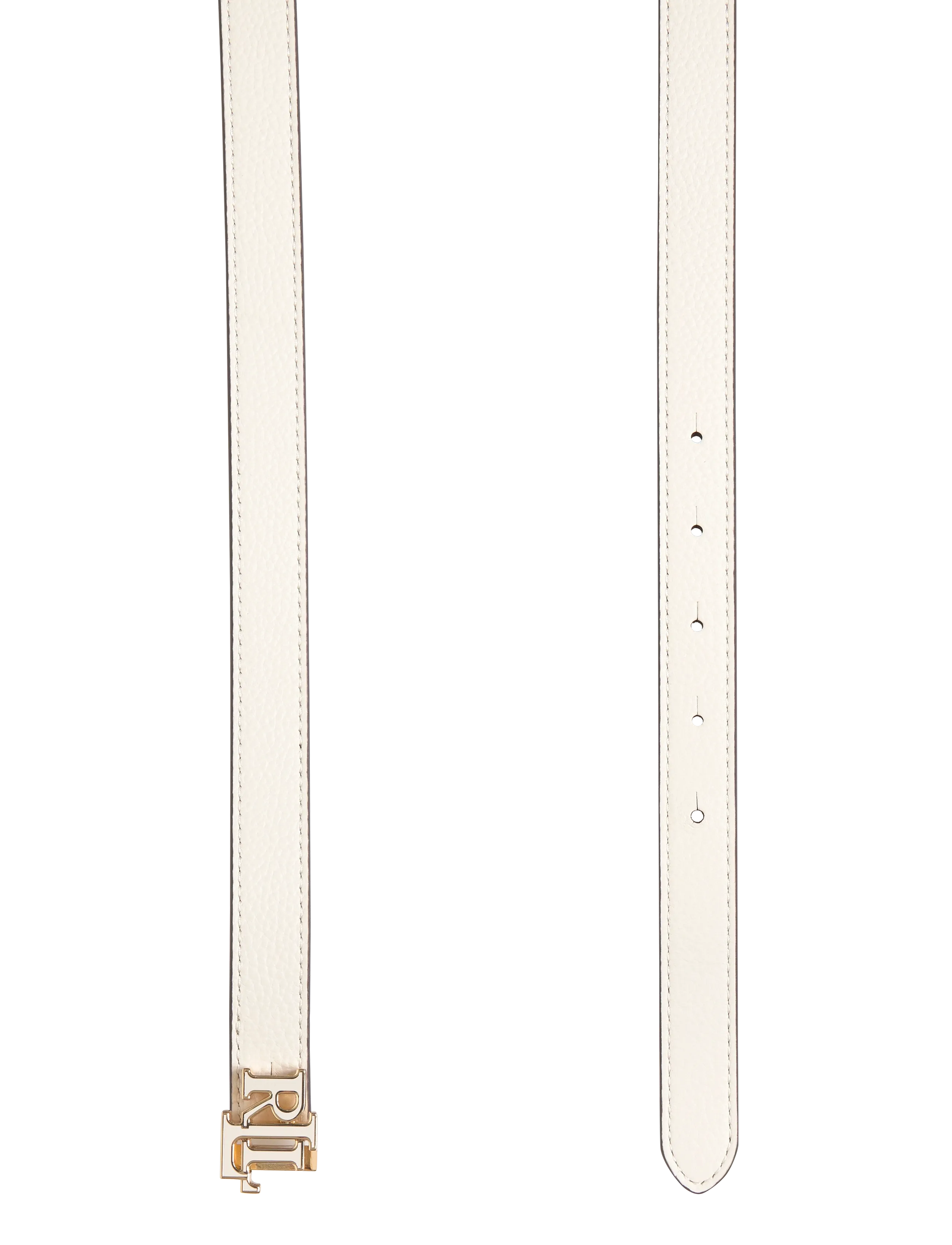 Lauren Ralph Lauren - Logo Reversible Leather Skinny Belt - ceintures en cuir - soft white/classi - 2