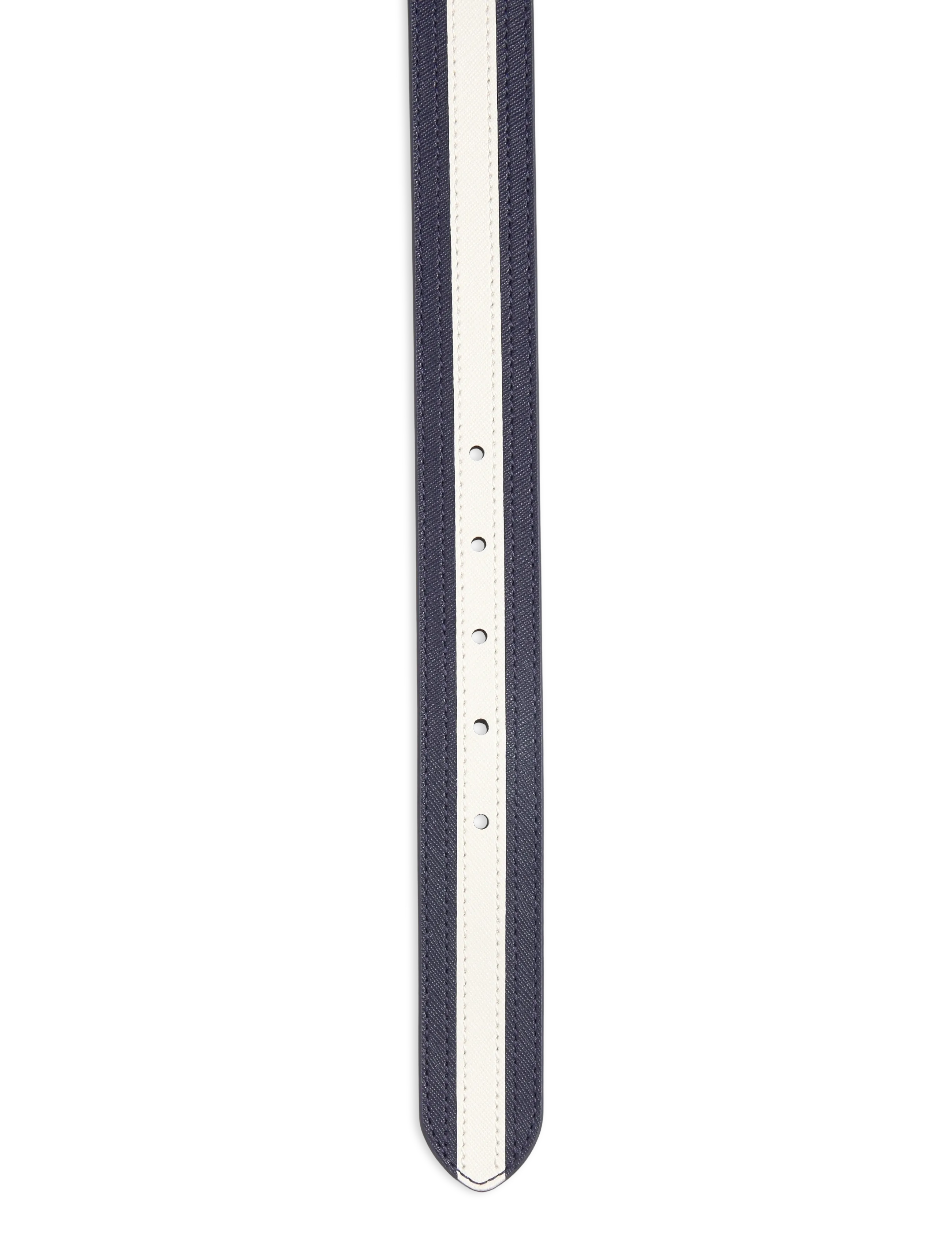 Lauren Ralph Lauren - Two-Tone Reversible Crosshatch Belt - paski skórzane - refined navy/soft - 2