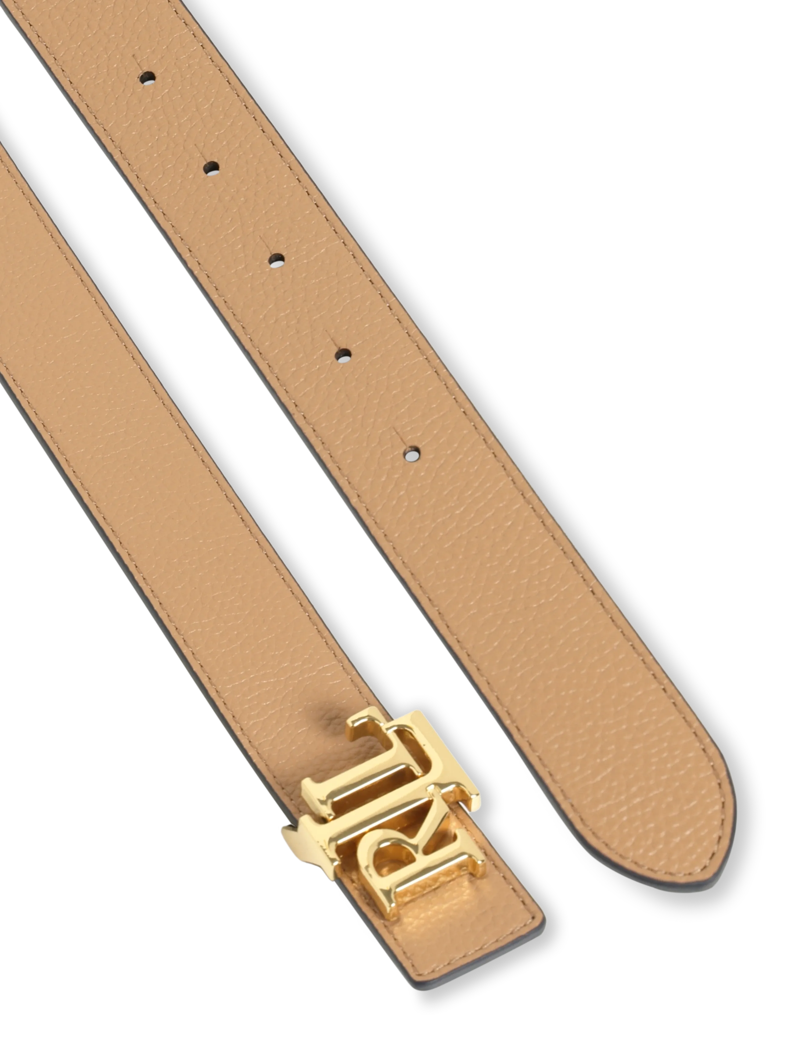 Lauren Ralph Lauren - Logo Reversible Pebbled Leather Belt - läderskärp - camel/lauren navy - 1