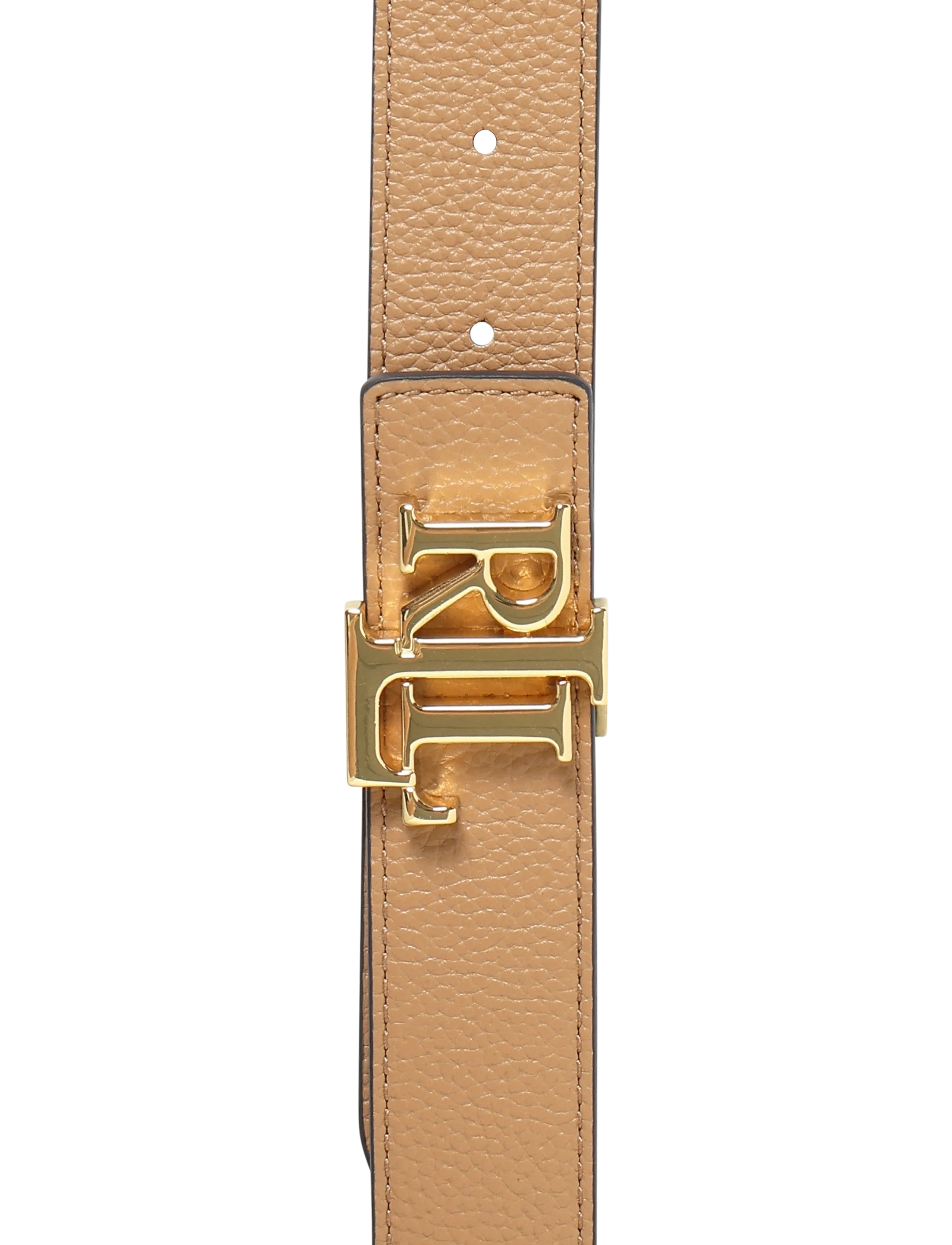 Lauren Ralph Lauren - Logo Reversible Pebbled Leather Belt - läderskärp - camel/lauren navy - 2