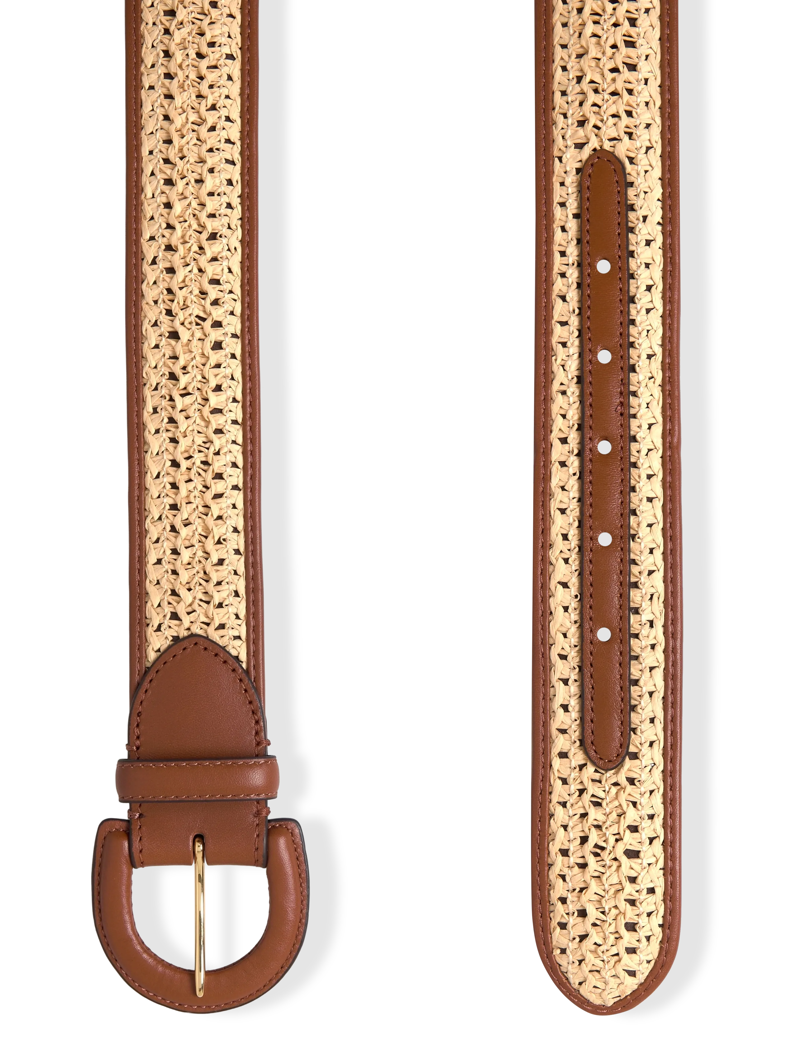 Lauren Ralph Lauren - WVN STRW/NTRL SM-CRESCENT BKL-BLT-W - natural/lauren ta - 1