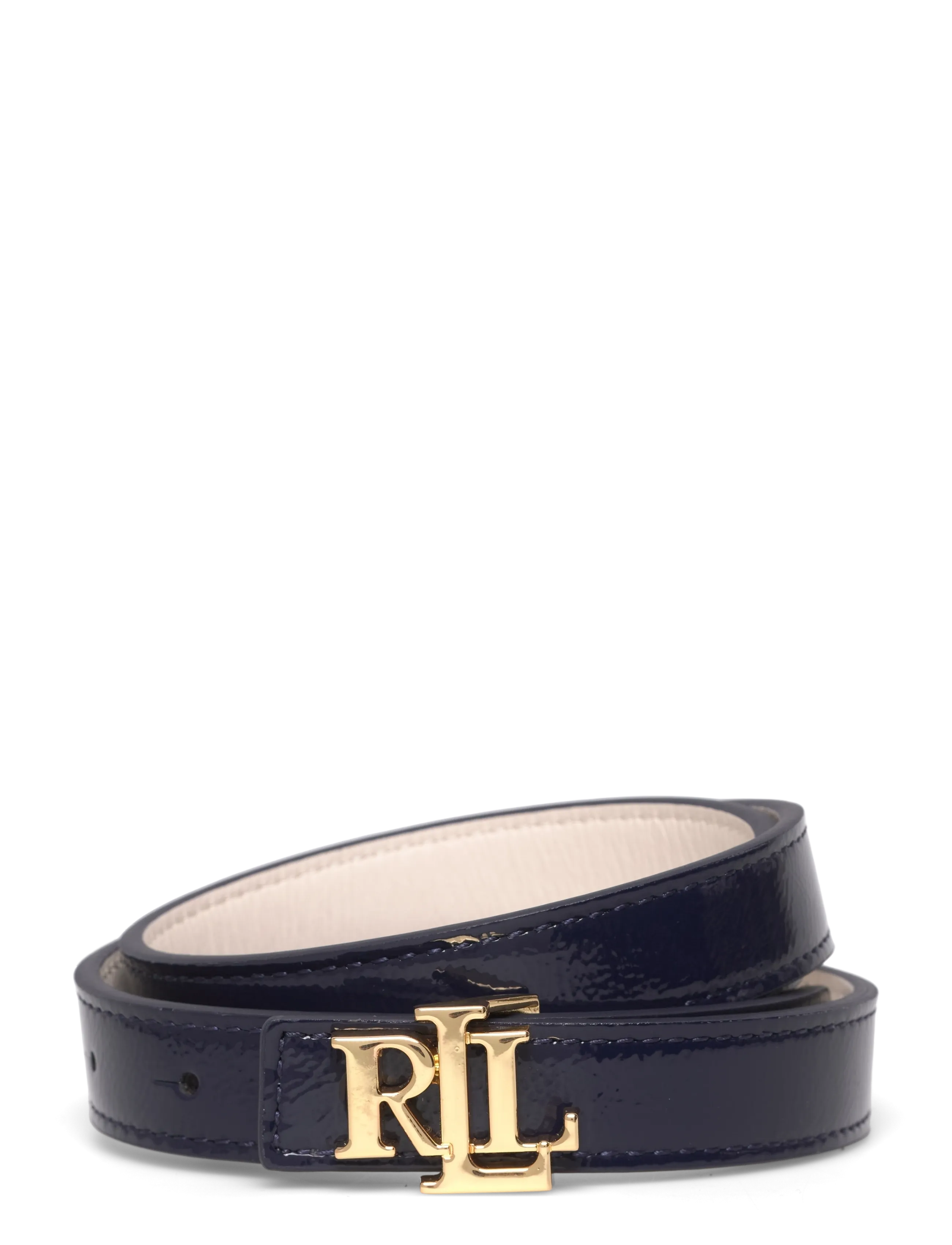 Lauren Ralph Lauren CRNKL PTNT/NT SMTH-REV LRL 20-BLT-S - Ādas jostas - REFINED NAVY/SOFT / navy