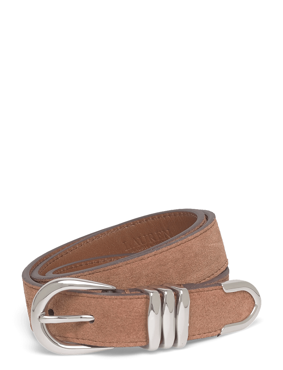 Lauren Ralph Lauren - SUEDE-METAL KEEPER-BLT-SNY - leren riemen - light tobacco - 0