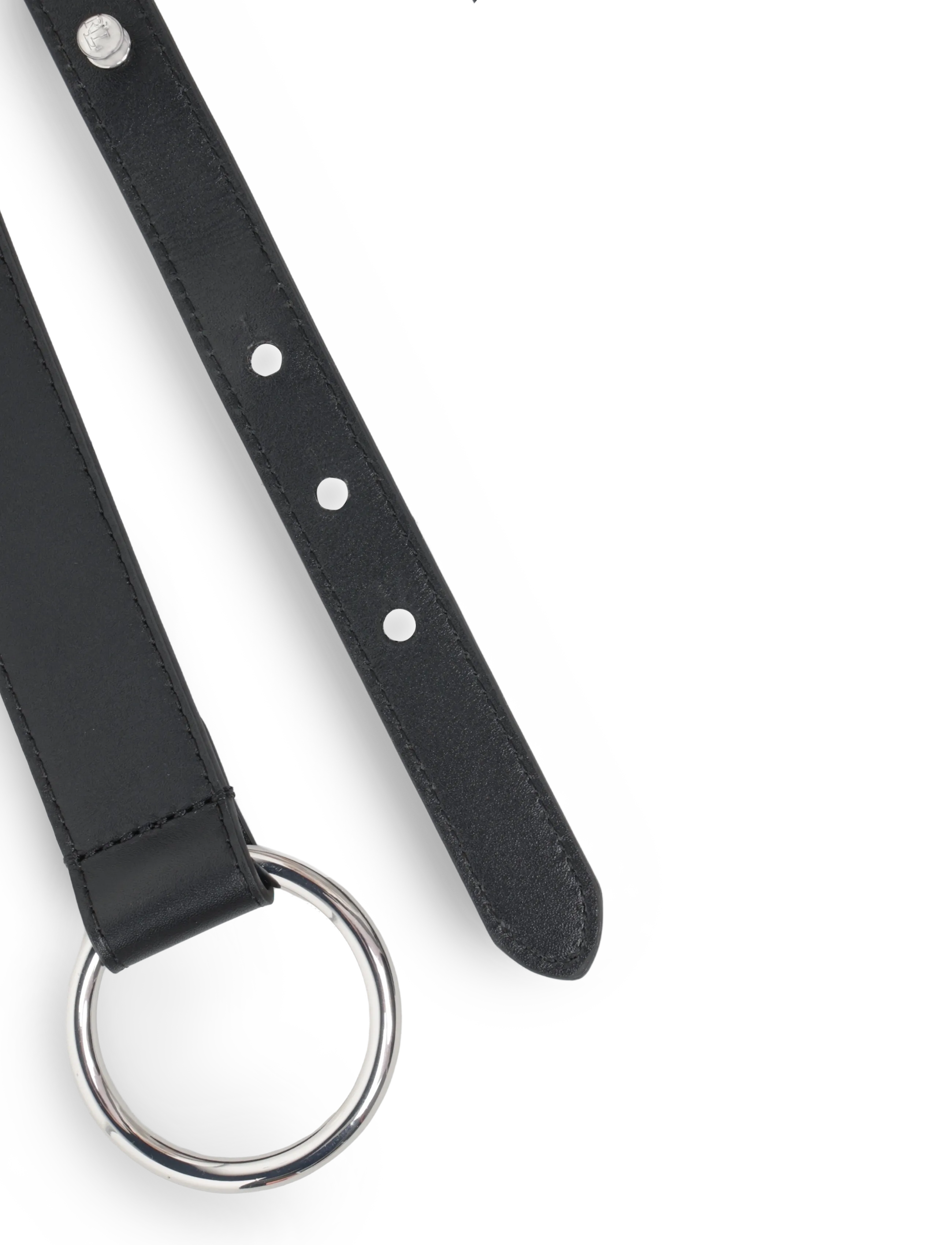 Lauren Ralph Lauren - Leather O-Ring Stacked Wide Belt - autumn savings - black - 2