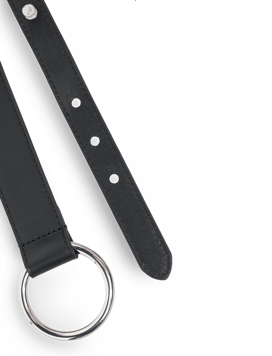 Lauren Ralph Lauren - Leather O-Ring Stacked Wide Belt - leðurbelti - black - 2