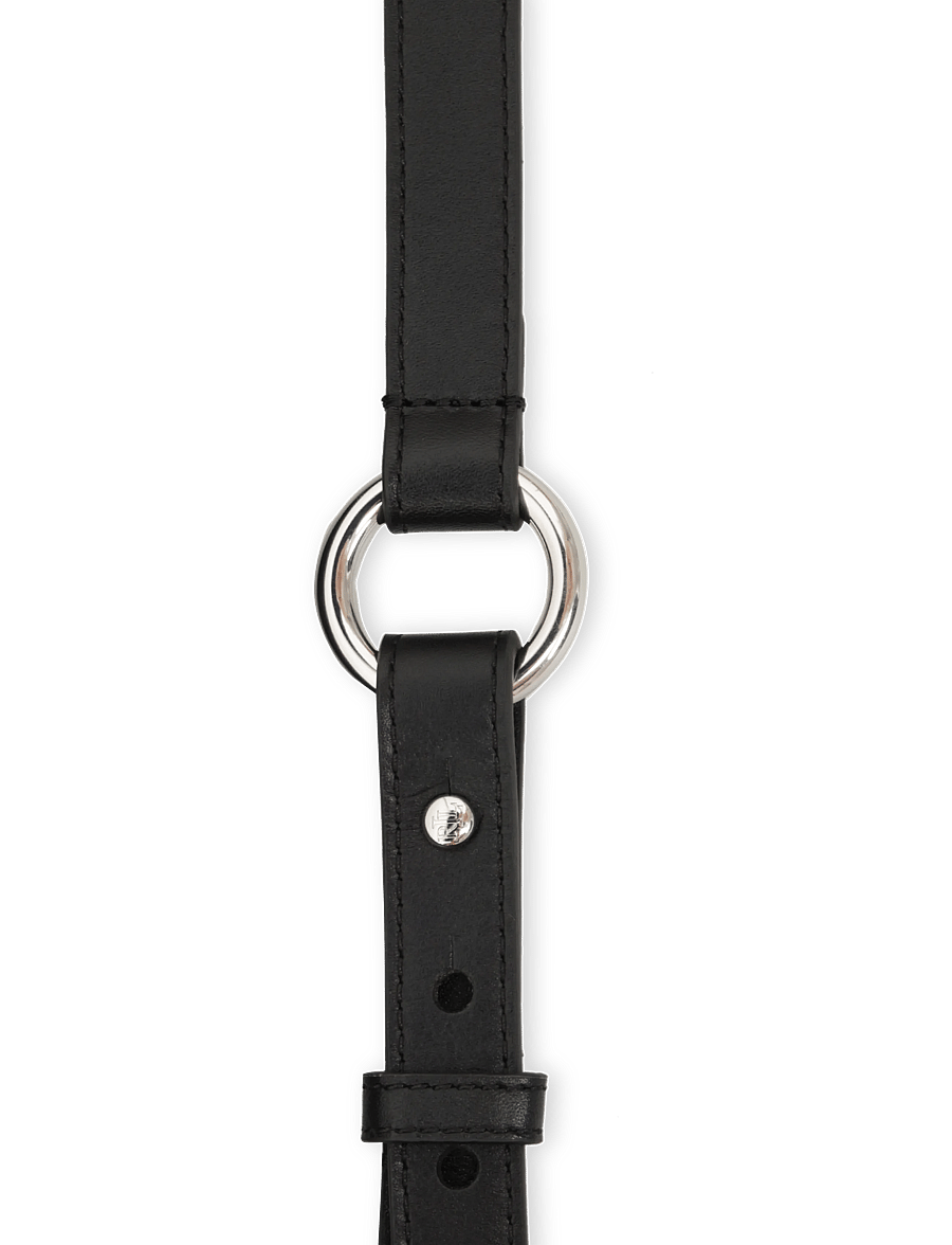 Lauren Ralph Lauren - Leather O-Ring Stacked Wide Belt - leðurbelti - black - 3