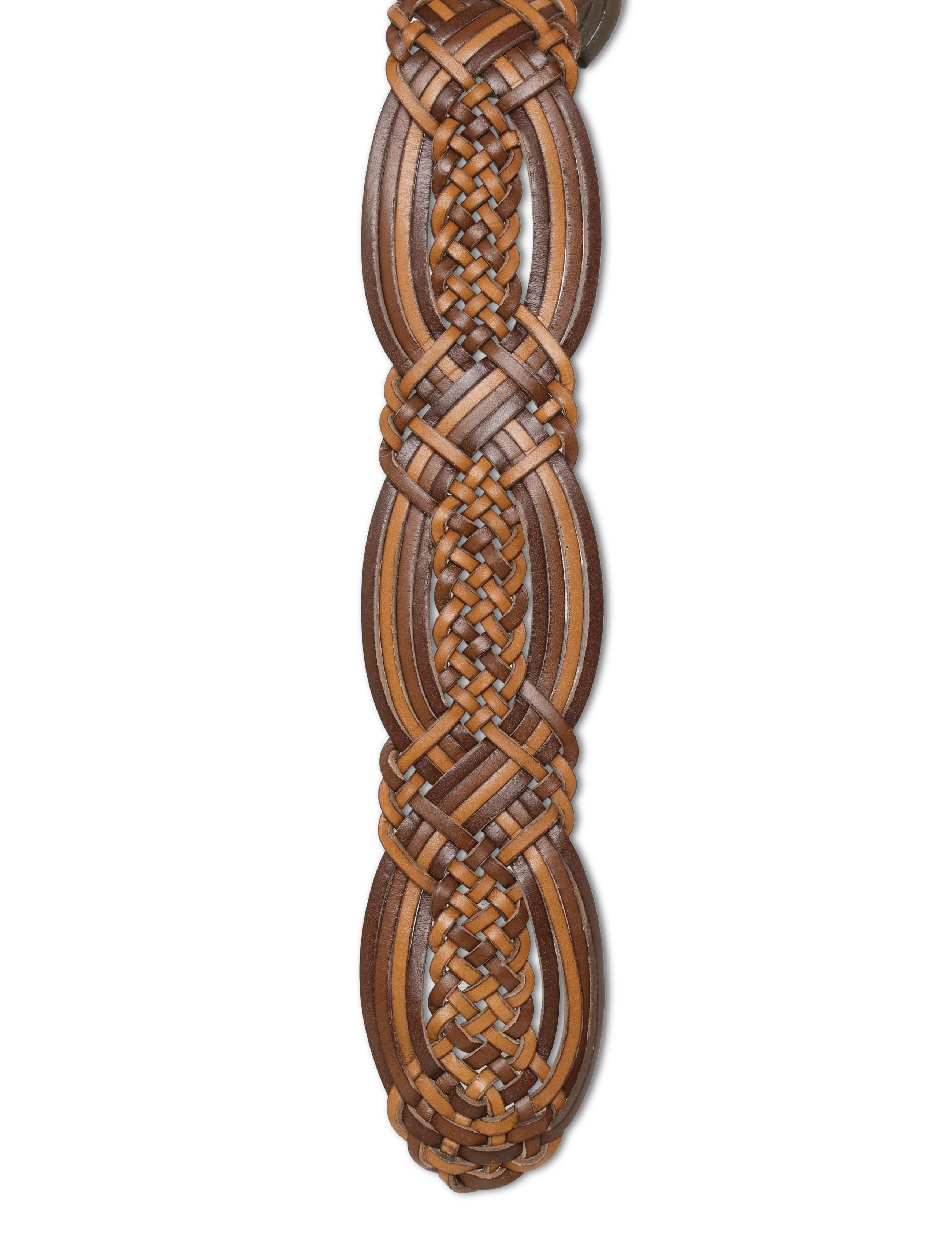 Lauren Ralph Lauren - Braided Vachetta Leather Wide Belt - læderbælter - tan ombre - 3