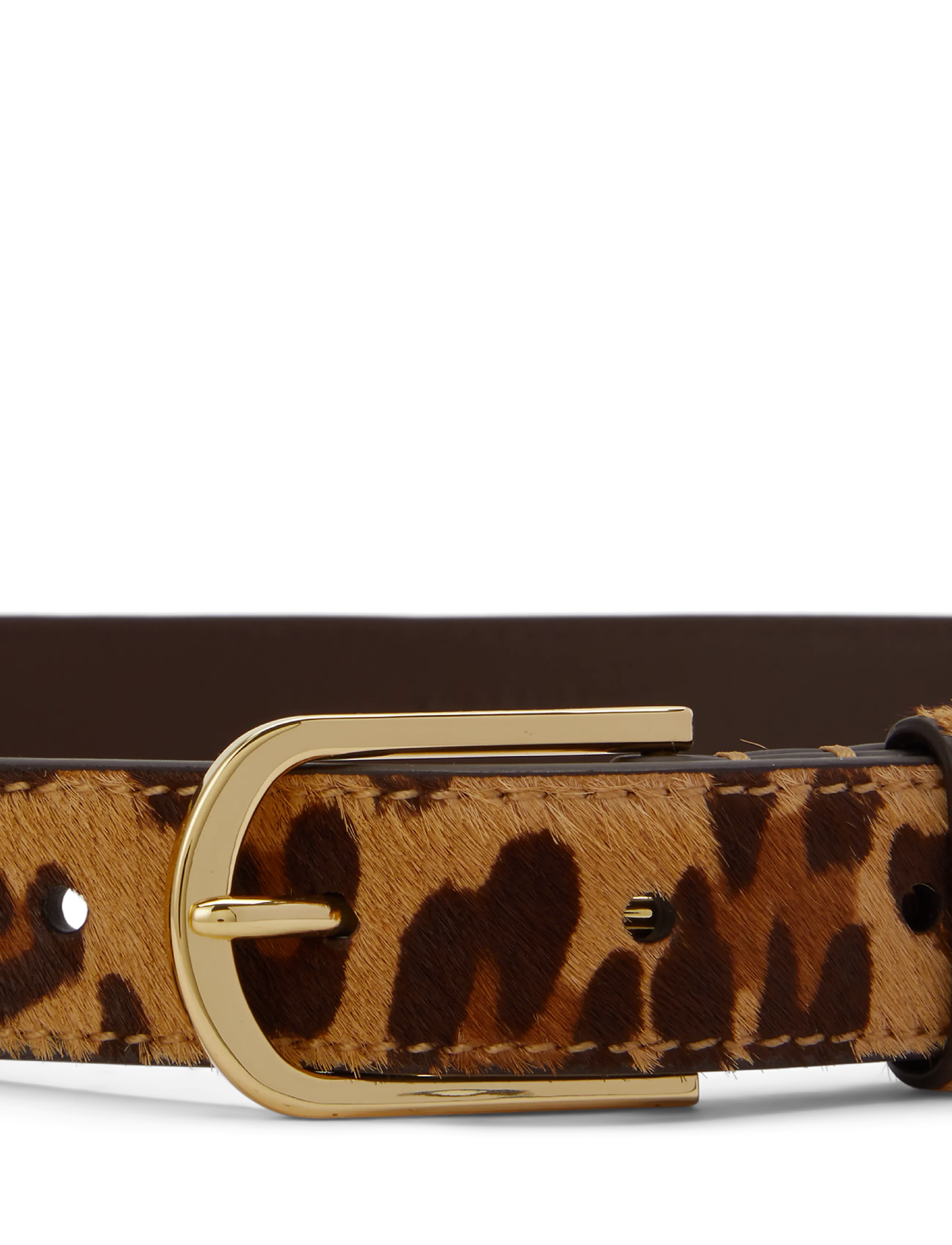 Lauren Ralph Lauren - Rounded-Buckle Leopard-Print Skinny Belt - nahkrihmad - modern leopard/ch - 2