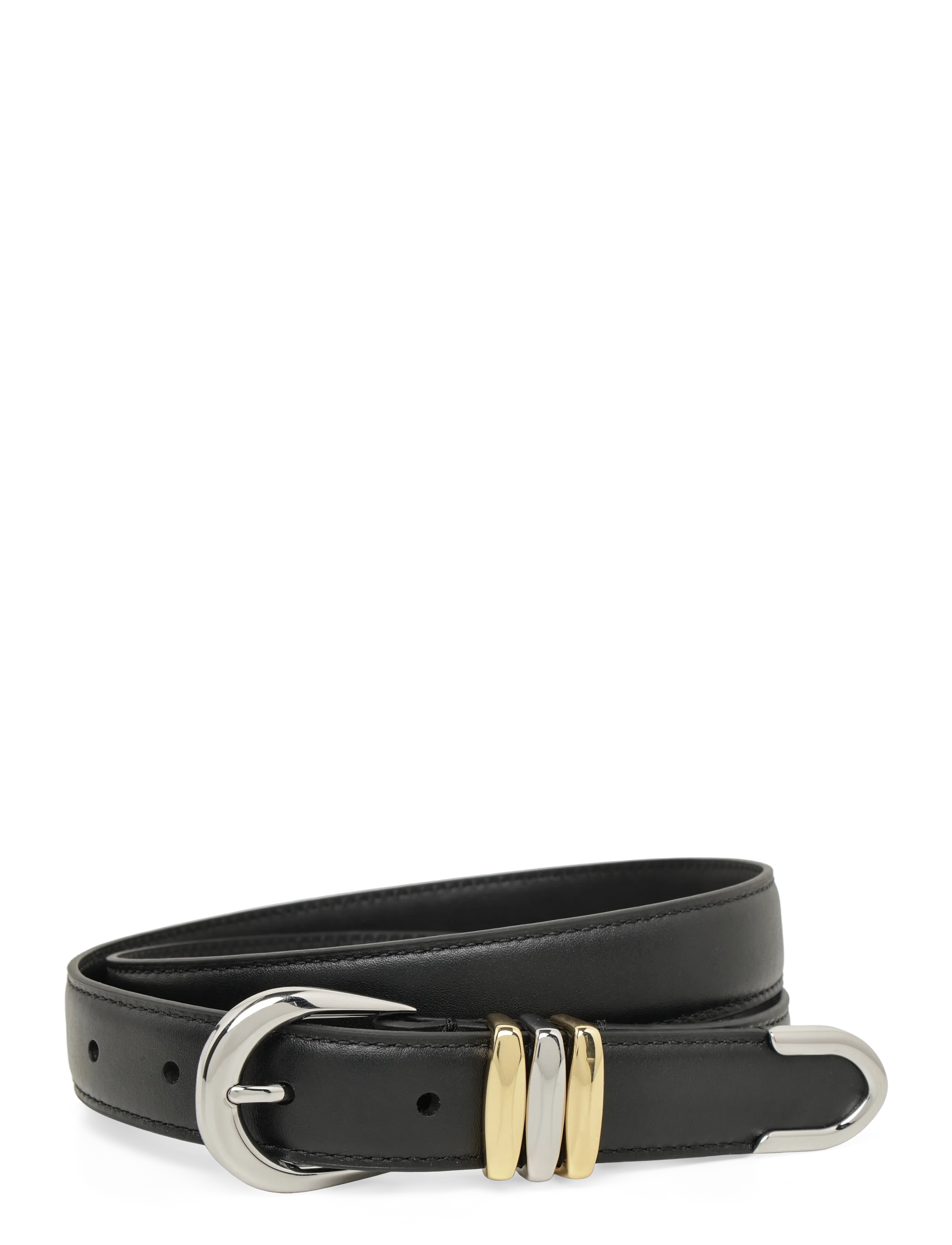Lauren Ralph Lauren NATURAL SMTH LEATHR-METAL KEEPER-BL - Accessoires - BLACK / black