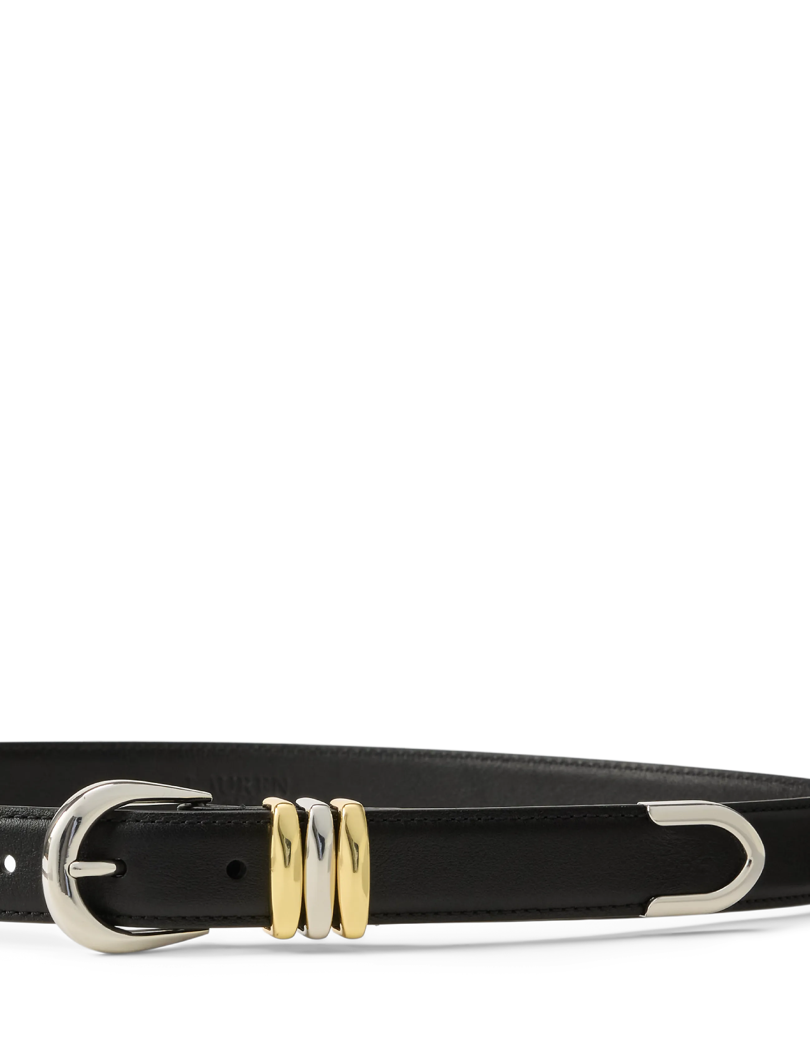 Lauren Ralph Lauren - NATURAL SMTH LEATHR-METAL KEEPER-BL - black - 1